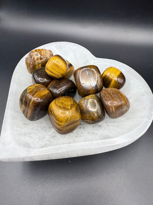 Tigers Eye Cube Tumbles