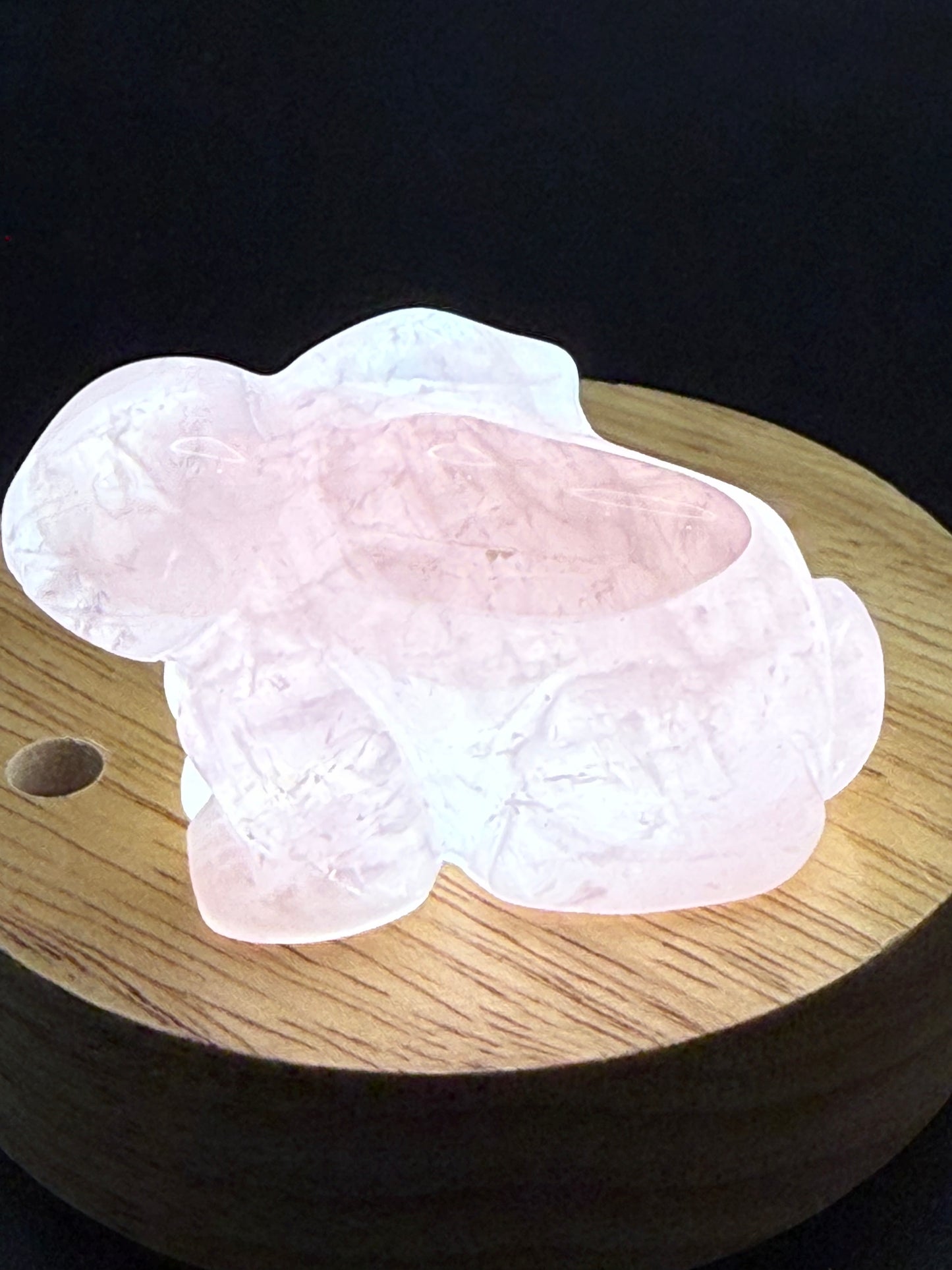 Rose Quartz Rabbit Carving 5x3.2cm