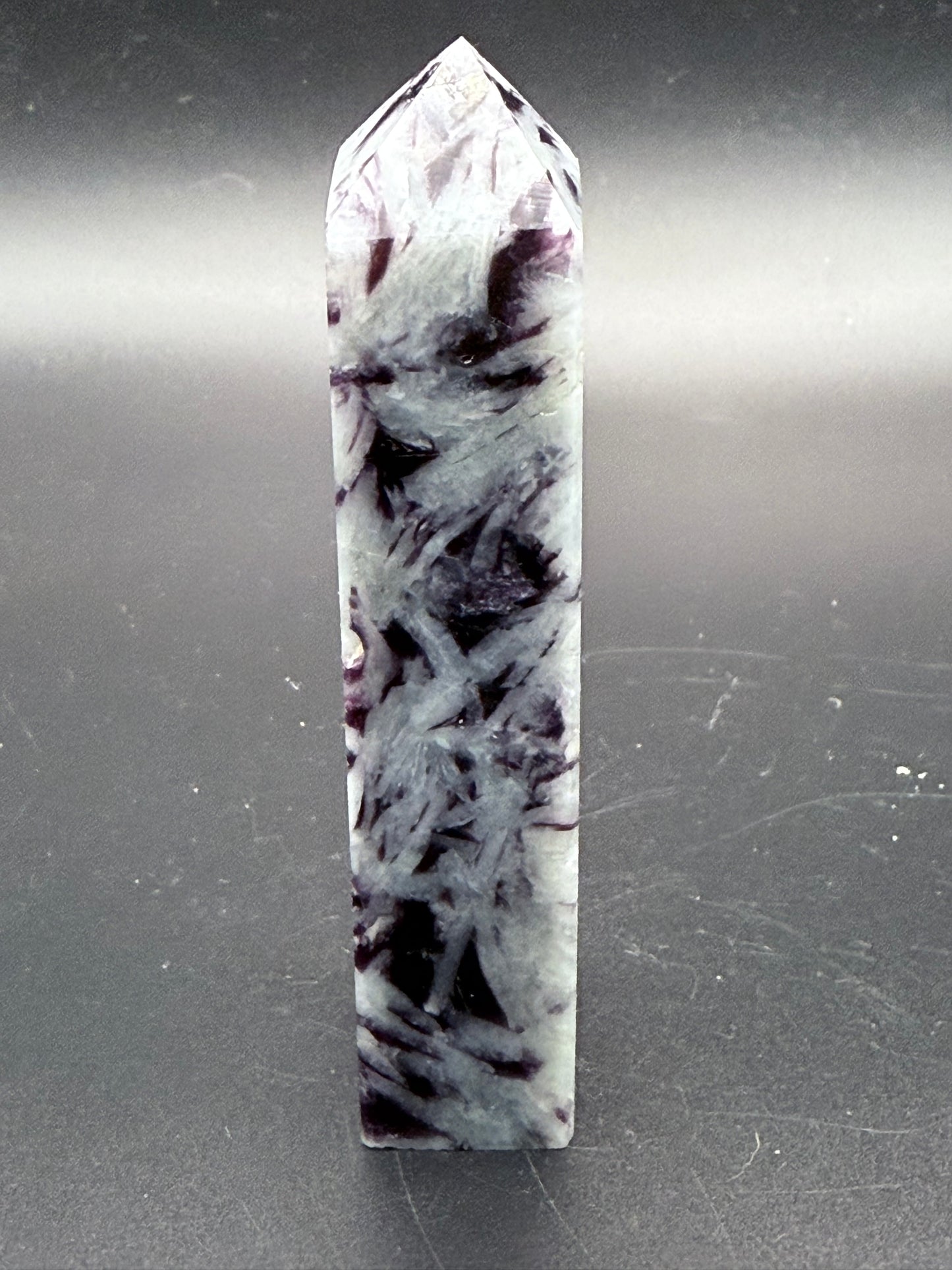 Aquamarine with Lepidolite and Mica Tower RARE