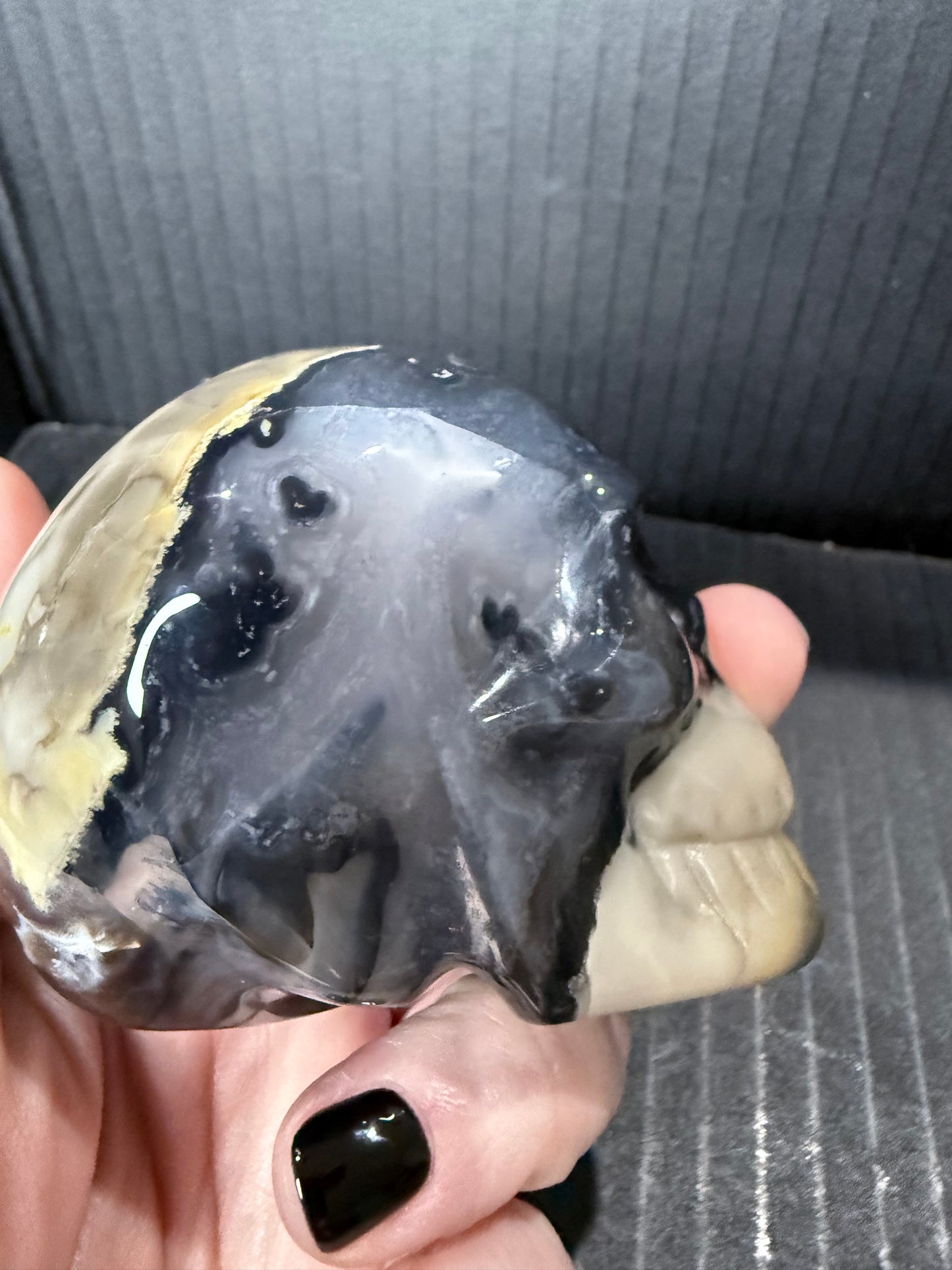 Volcano Agate Skull