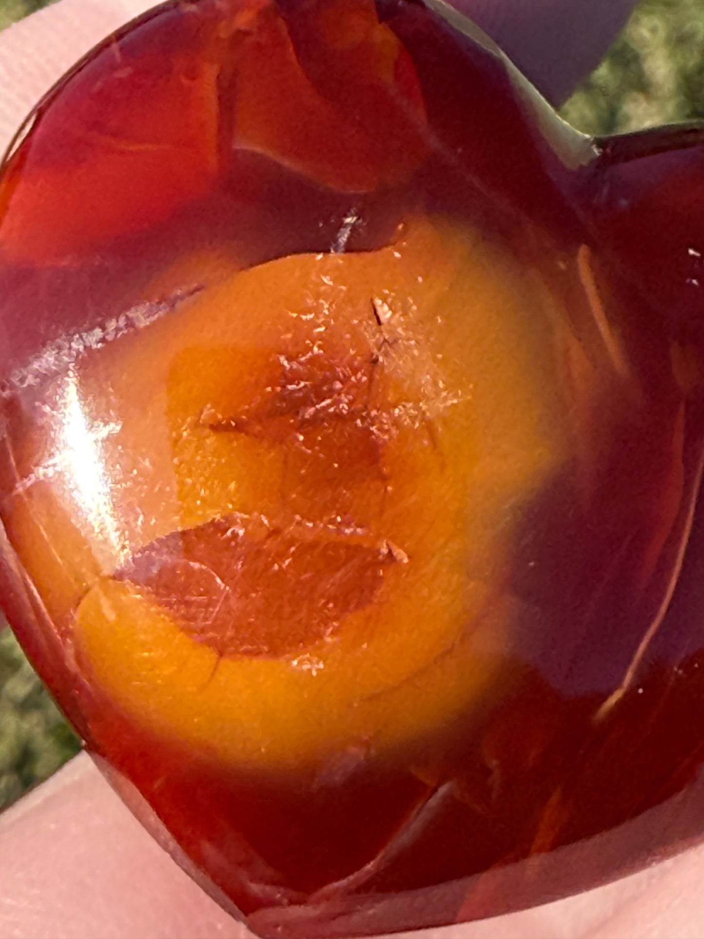 Carnelian Puffy 4cm Heart