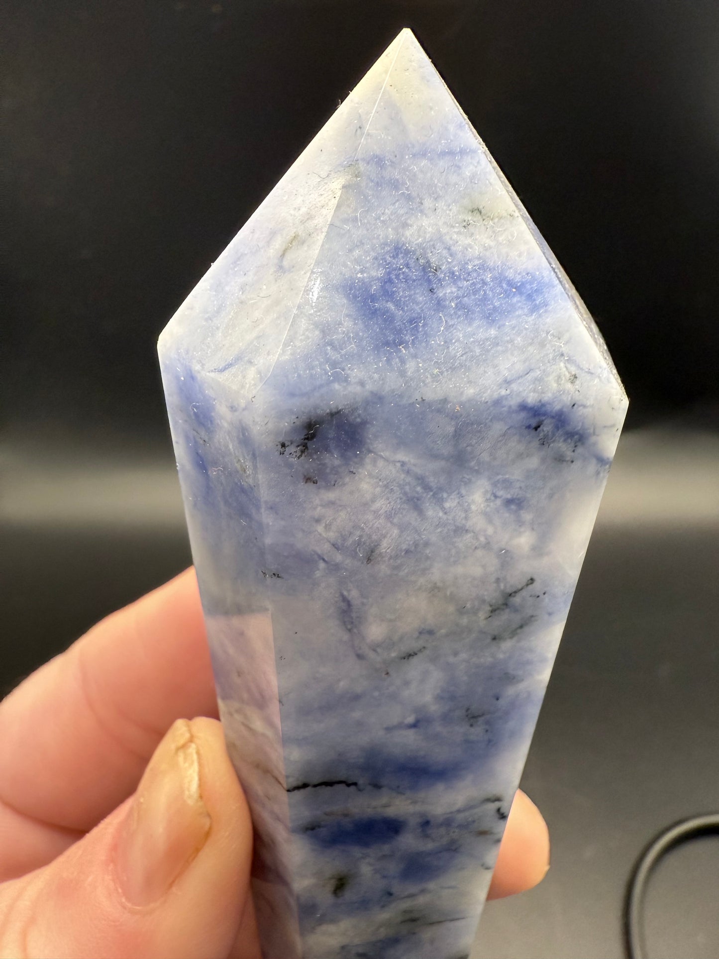 Afghanite Sodalite Wand With Stand