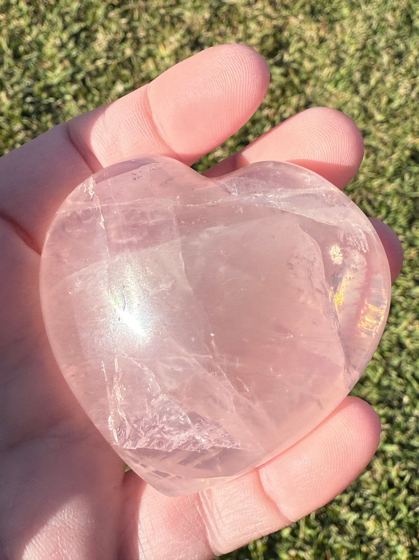 Super Gemmy Rose Quartz Heart From Madagascar
