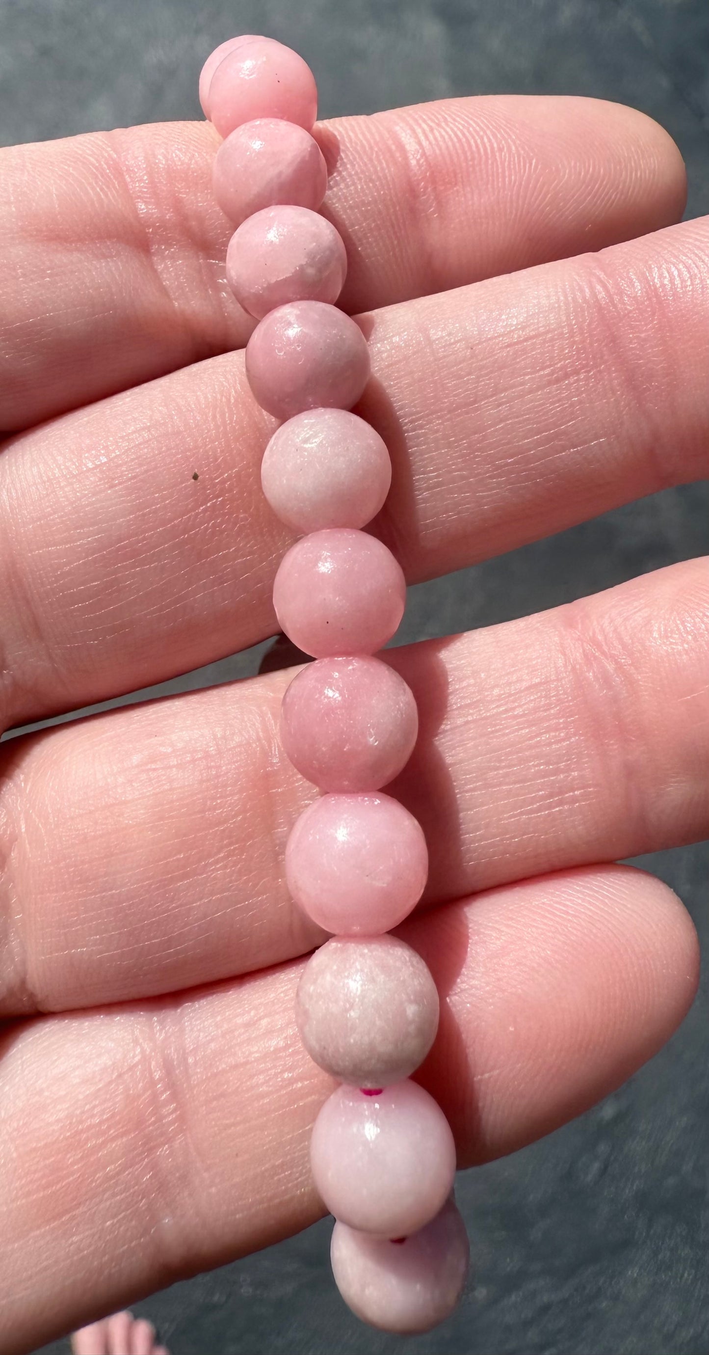 š Pink Opal 8mm Bracelet š
