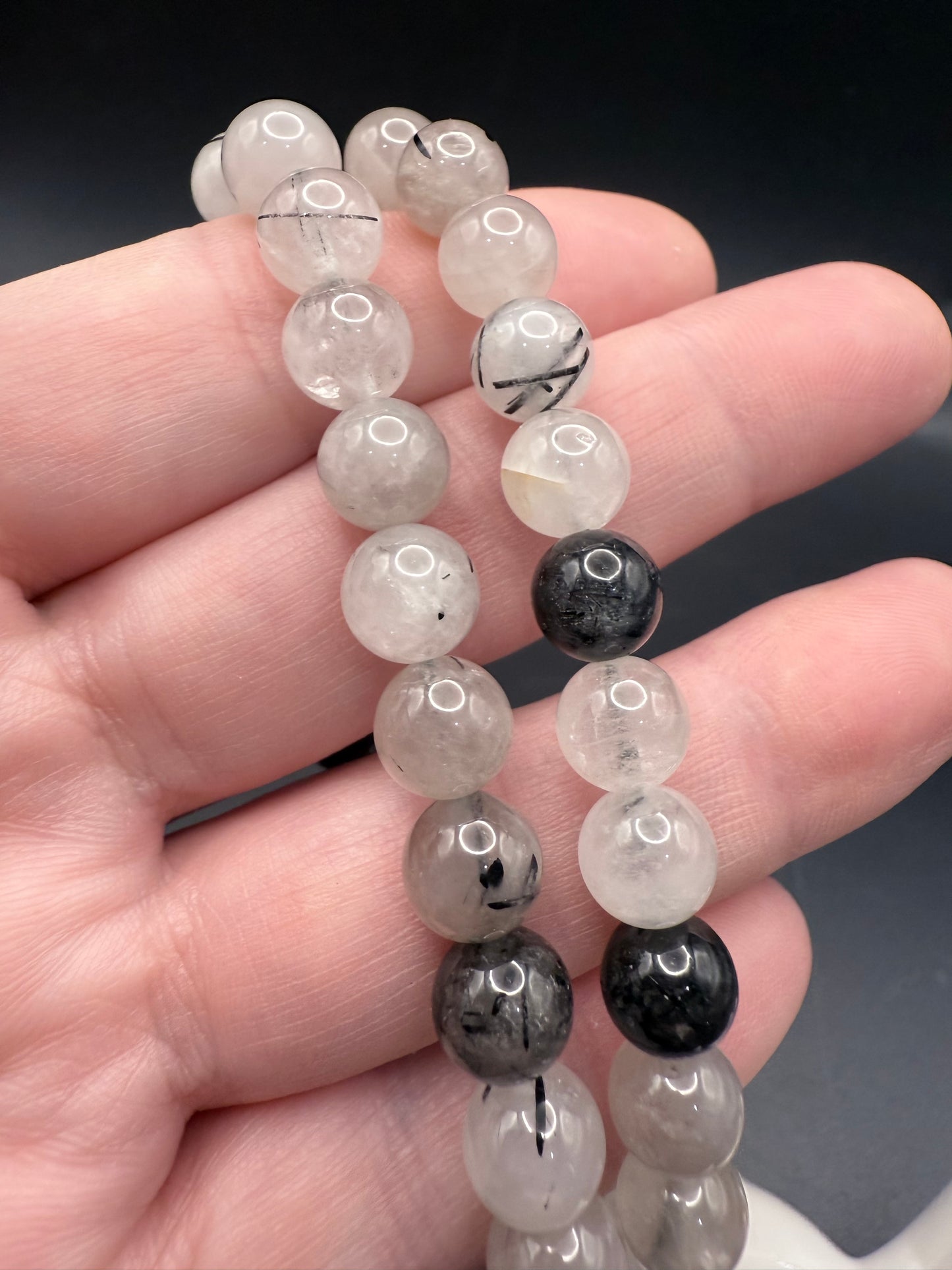 š¤āØ Black Rutile Quartz Bracelet āØš¤