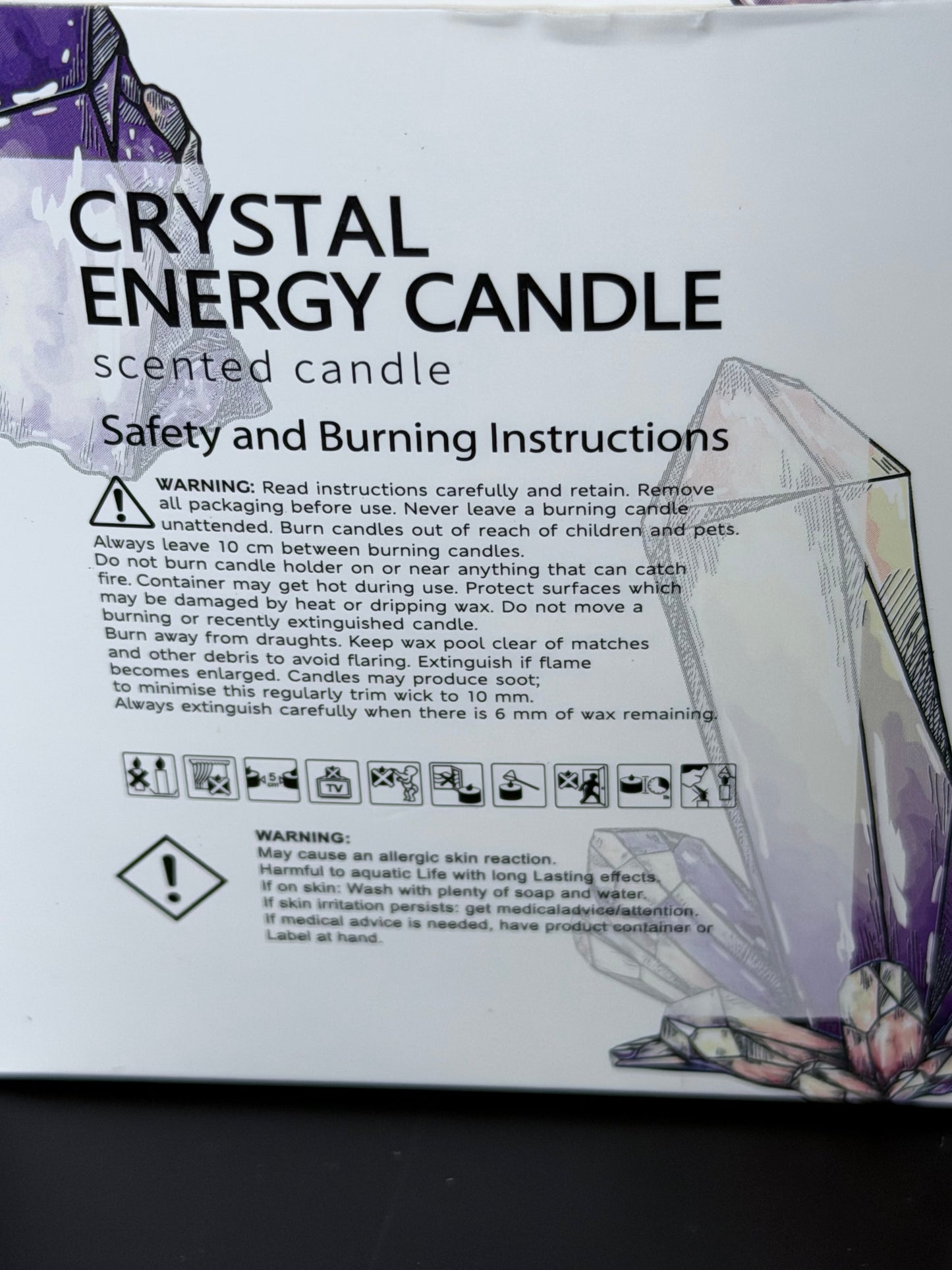 Inspiration Crystal Energy Candle – Amethyst | 180g