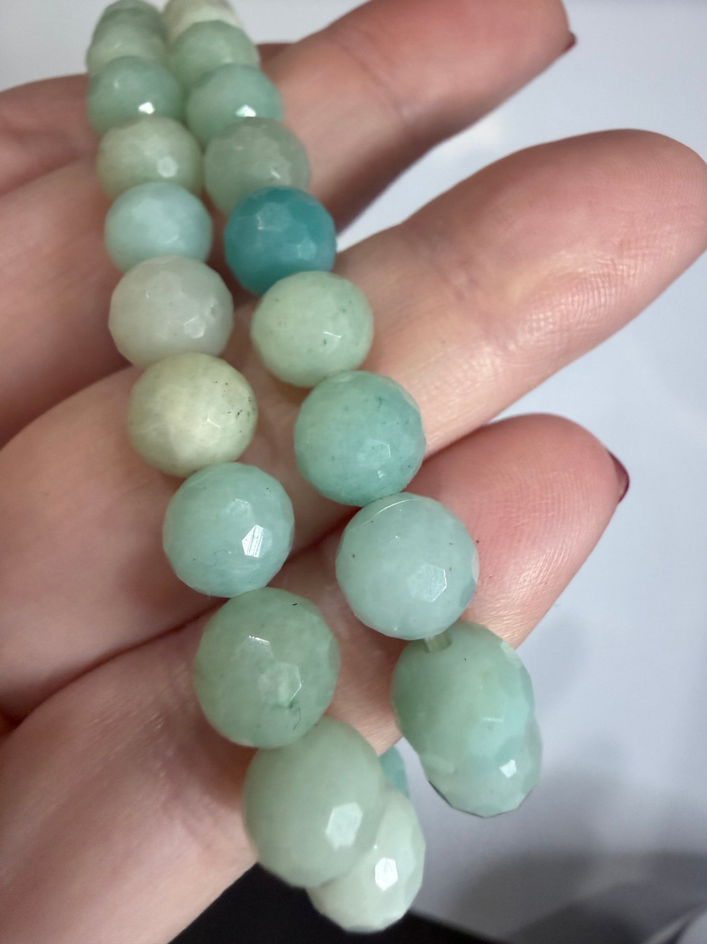 8mm Amazonite Faceted Bracelet
Calming Energy • Communication • Emotional Balance