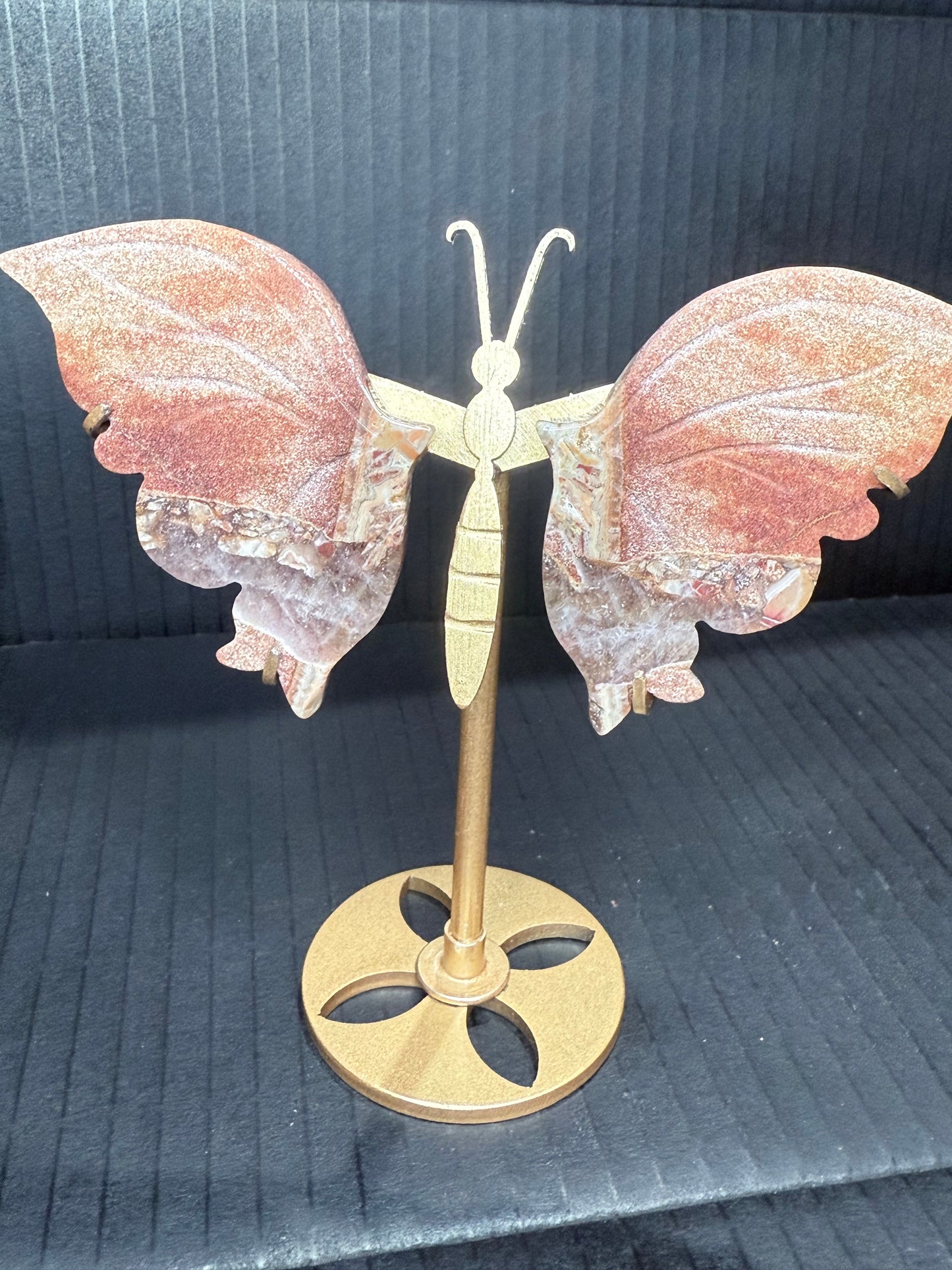 Pink Amethyst Agate Butterfly