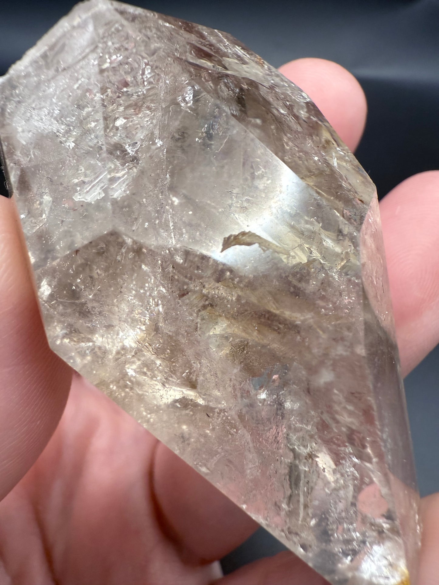 Included Smoky Quartz with Rainbow