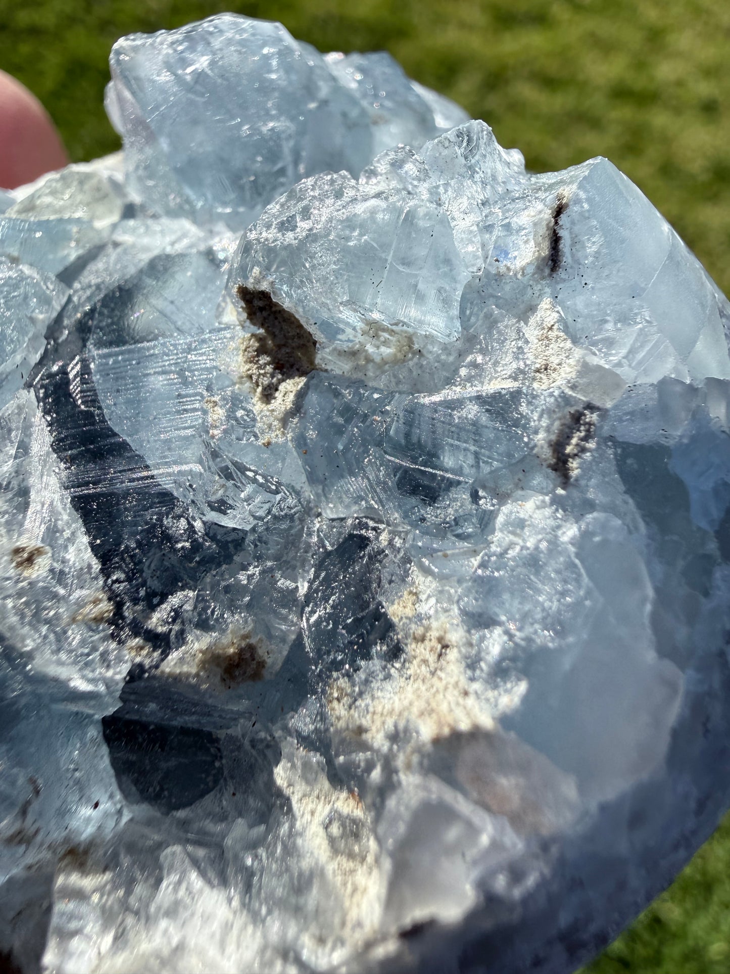 Celestite Druzy Sphere β 435 g | 6.1 cm