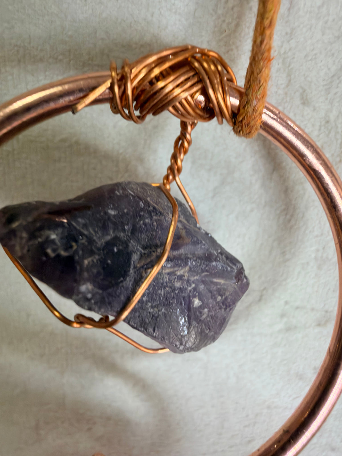 7 Chakra Raw Crystal Wall Hanging – 30cm
