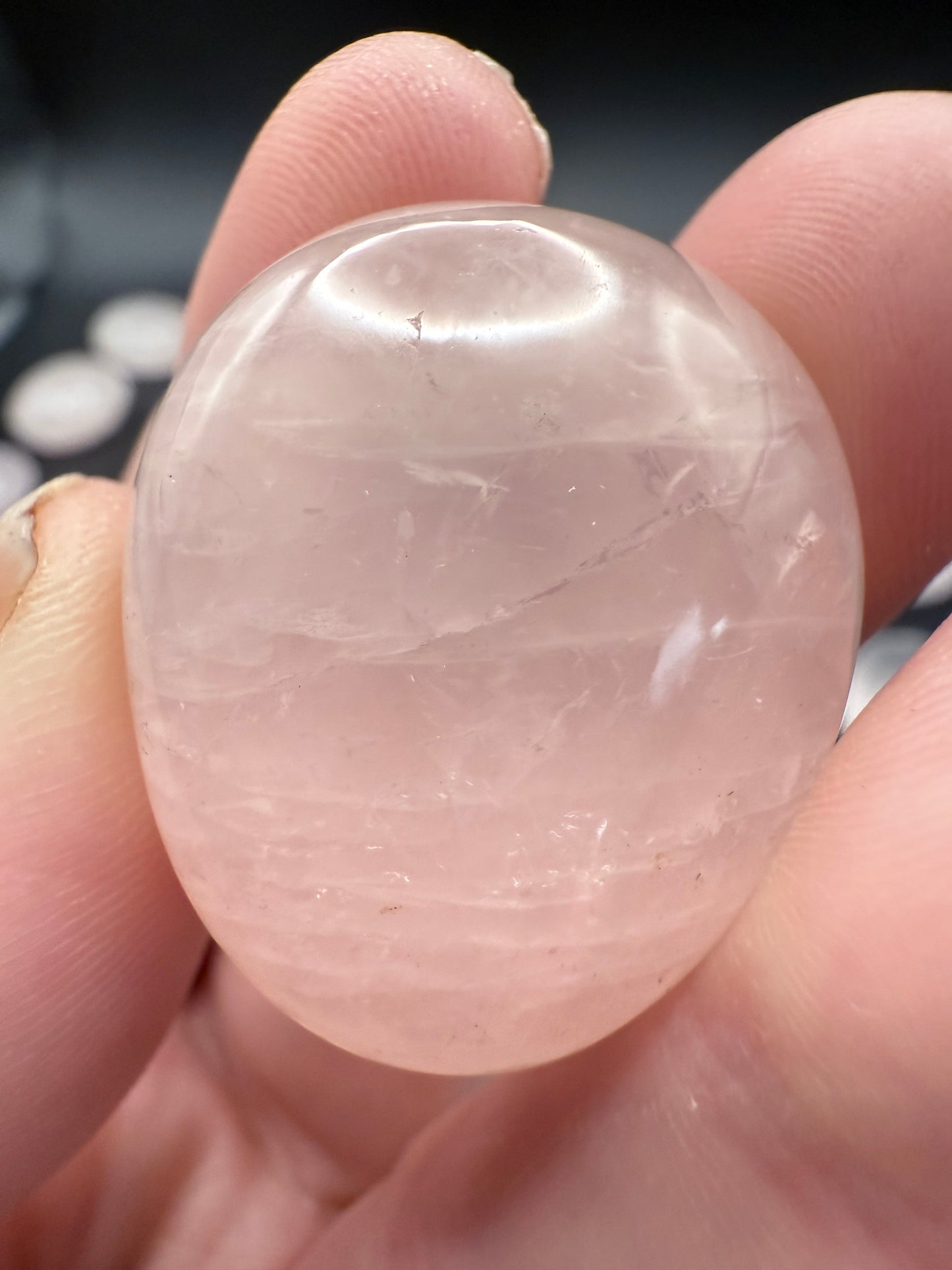 Rose Quartz Pocket Palm Stone