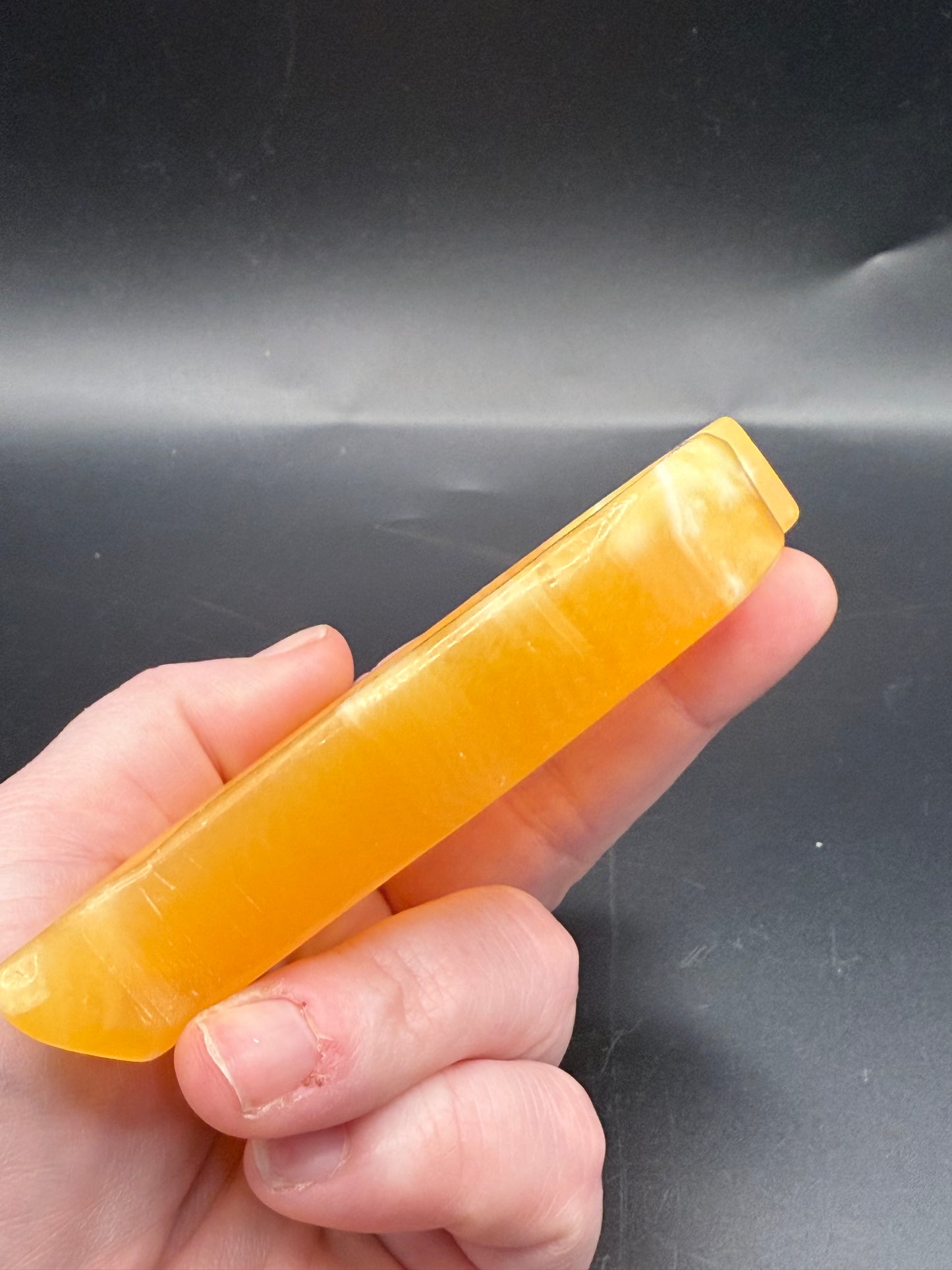 Yellow Calcite Leaf Bowl