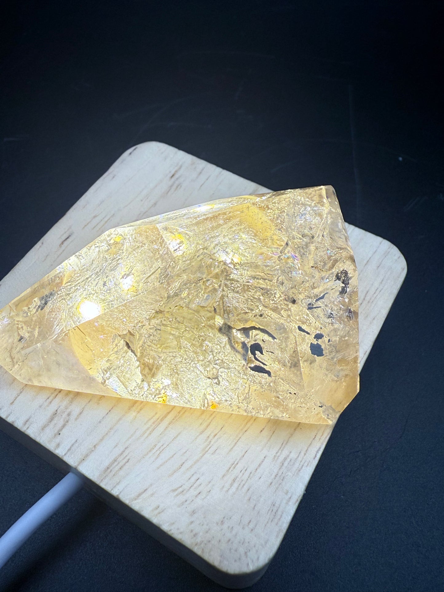 Included Smoky Quartz with Rainbow