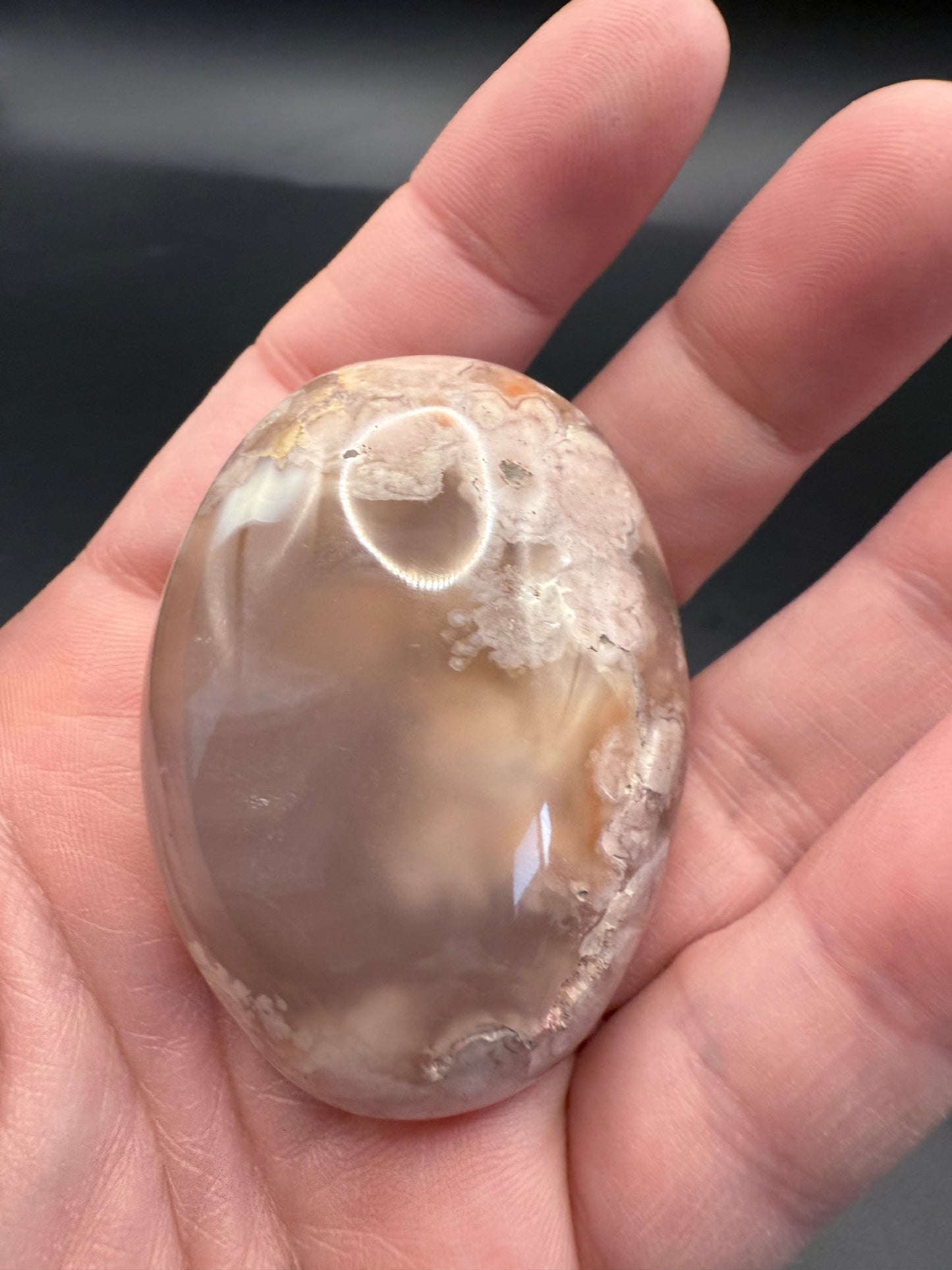 Flower Agate Palm Stone-Large size - Crystal wonderland By Lisa