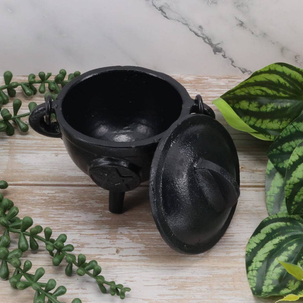 Cast Iron Pentacle Cauldron 7.5cm