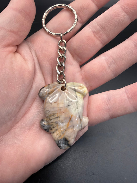 Picture Jasper Frog Keychain