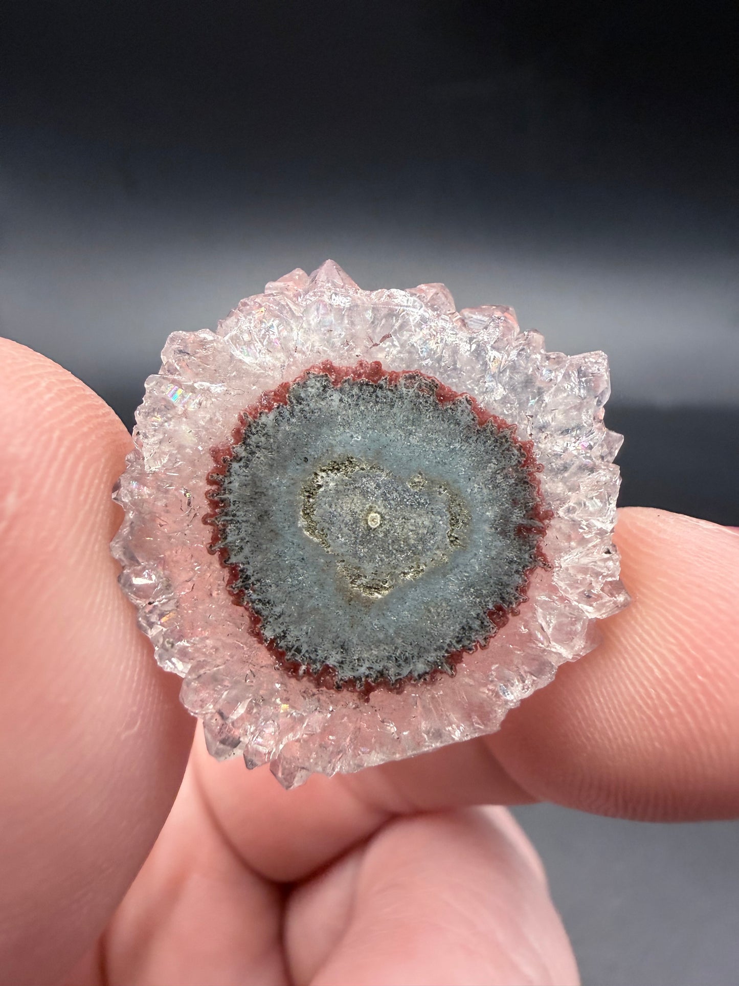 Amethyst Stalactite Slice in Display Frame