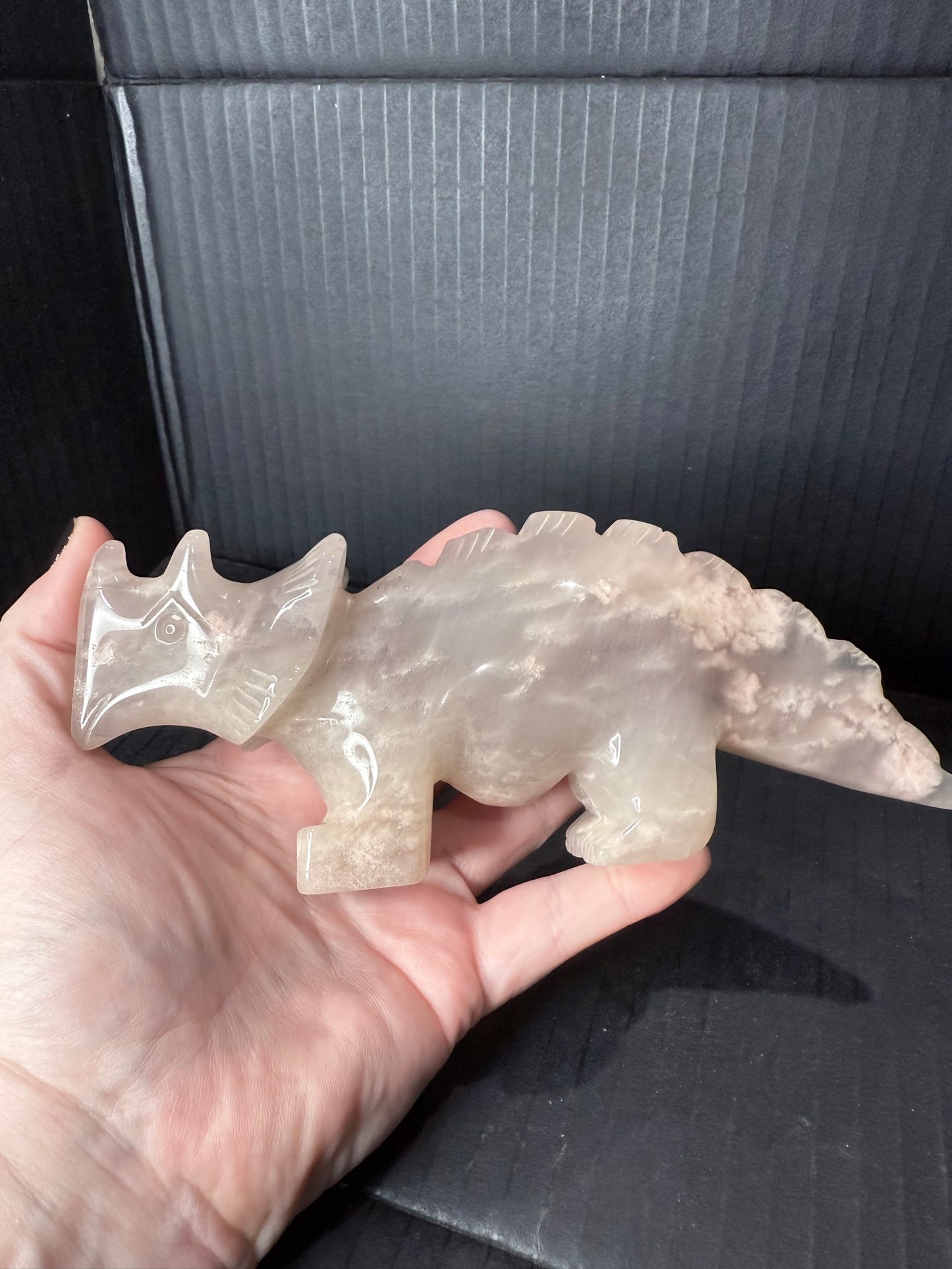 Flower Agate Triceratops Dino