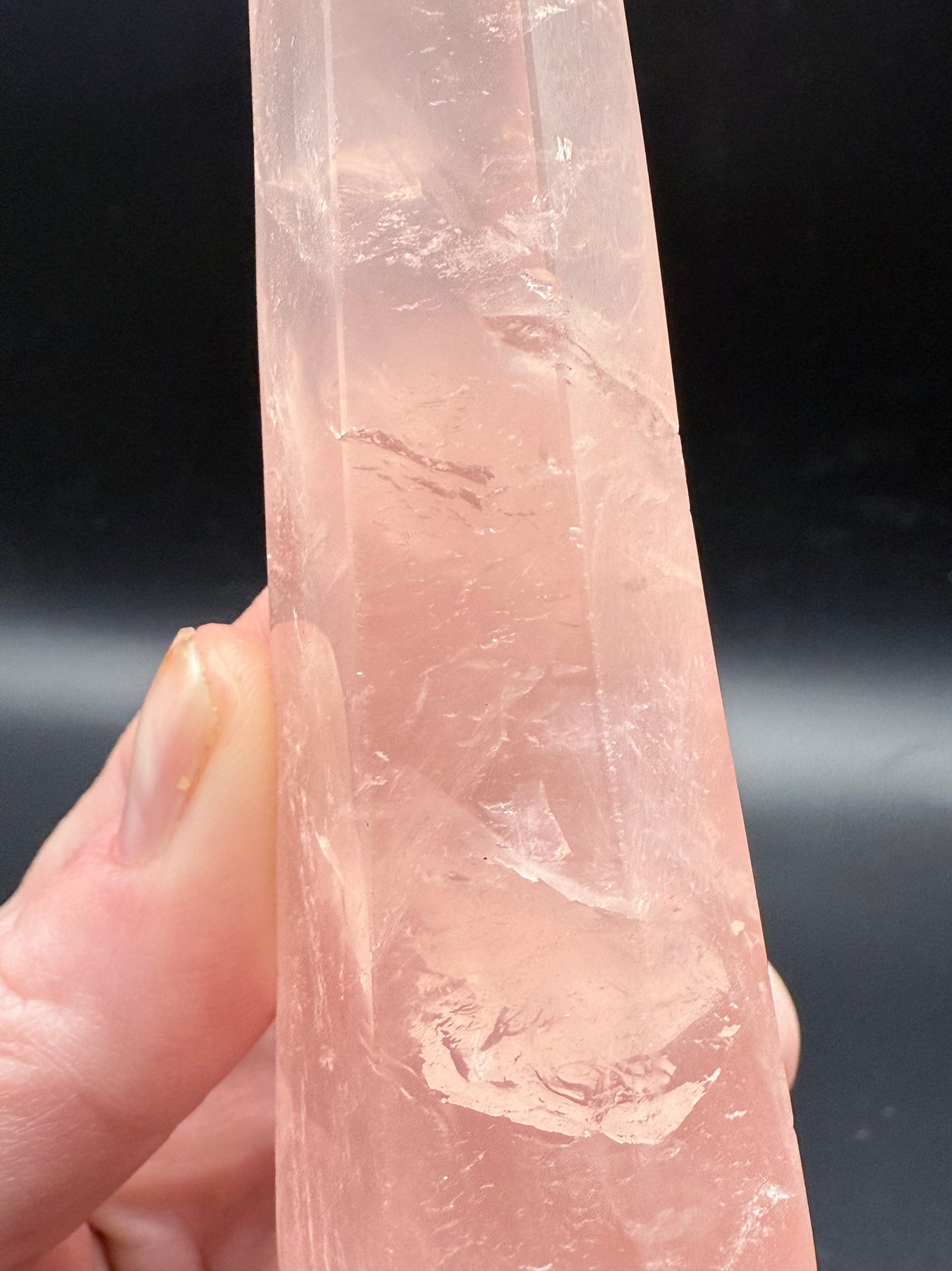 Rose Quartz Point from Madagascar