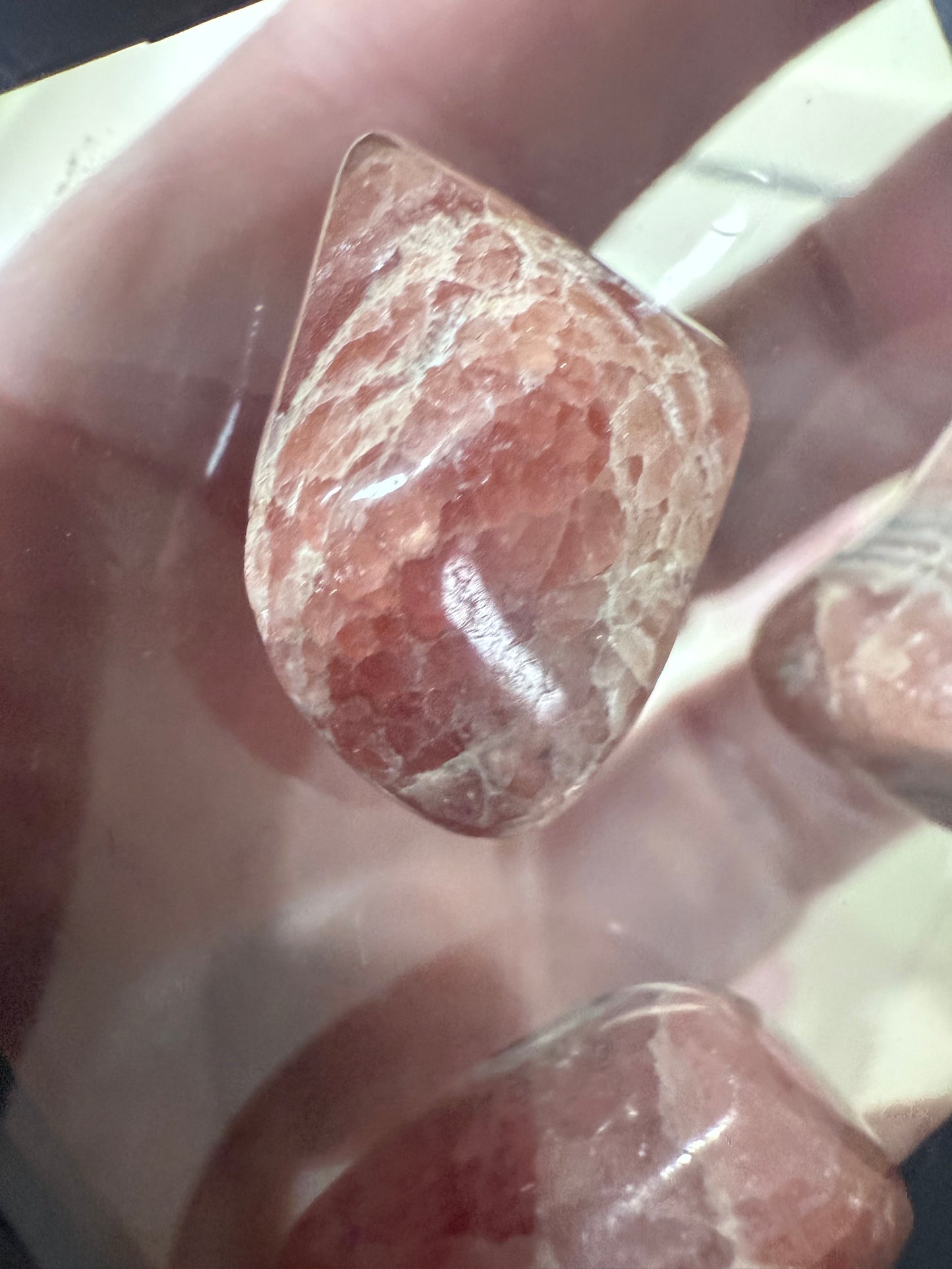High Quality RHODOCHROSITE Tumbles in Frame
