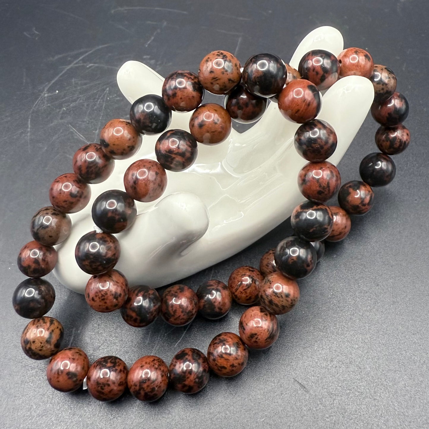 Mahogany Obsidian 8MM Bracelet - Crystal wonderland By Lisa