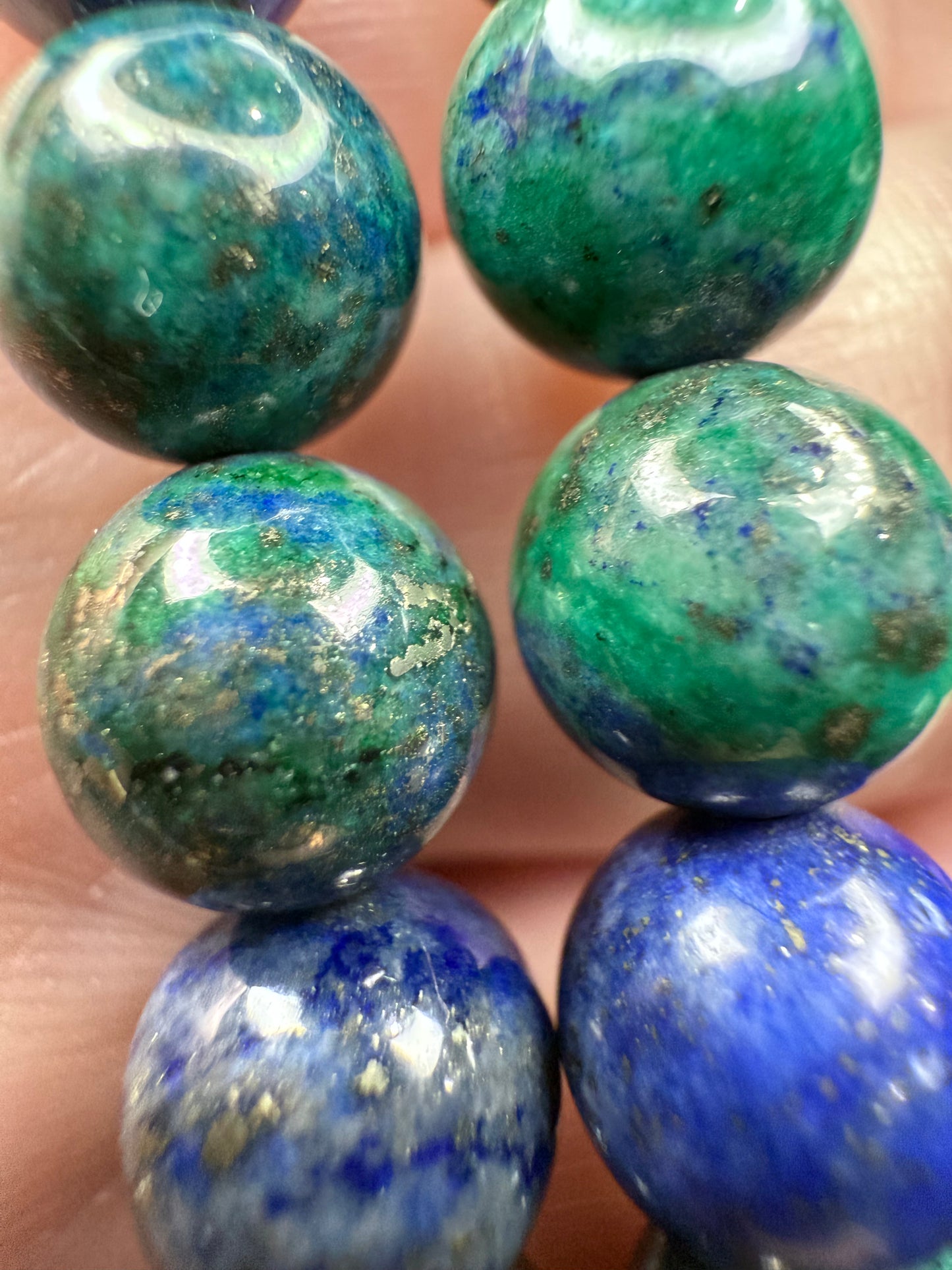 Azurite Lapis Lazuli Bracelet 8mm