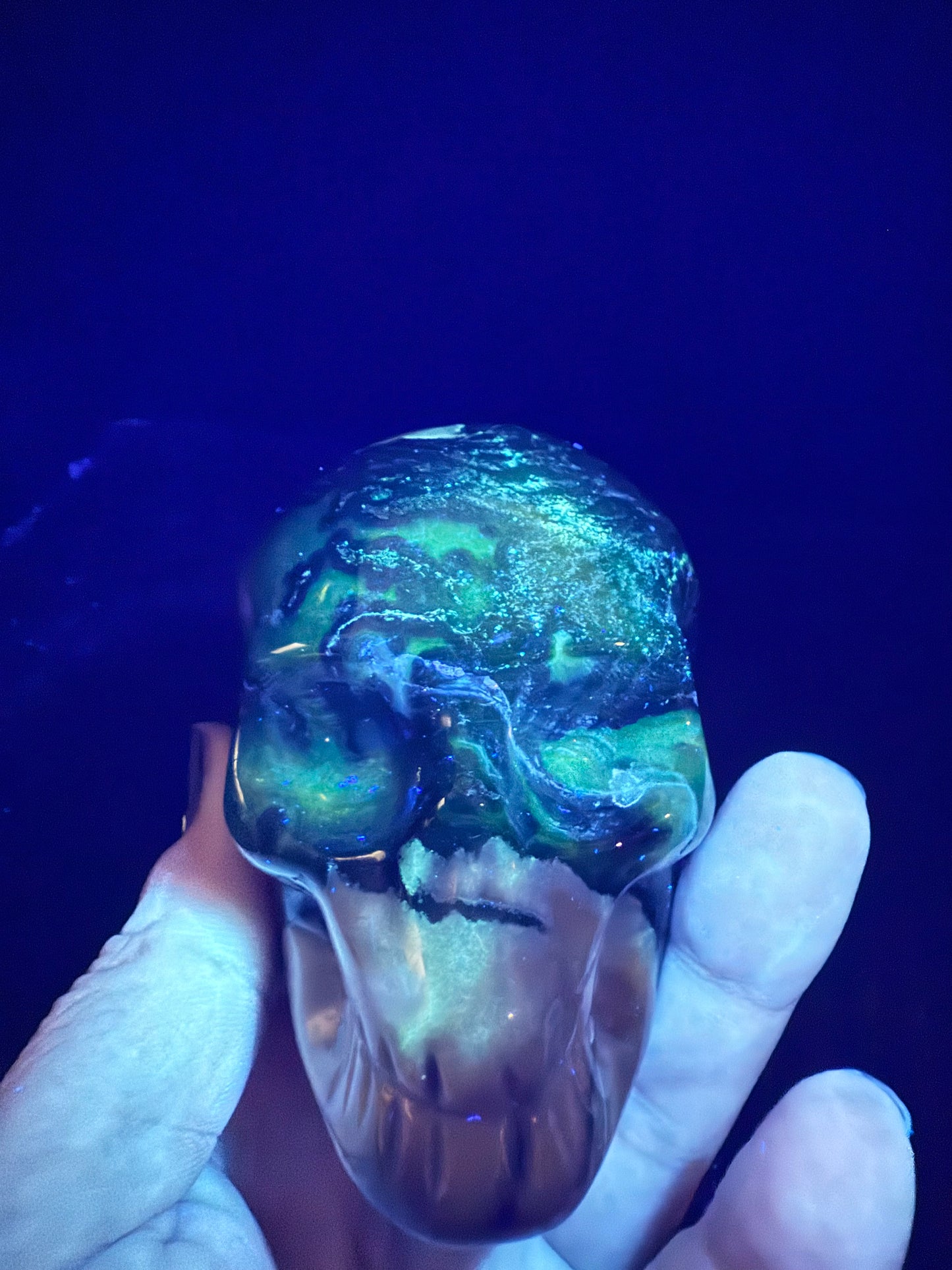 Volcano Agate Skull
