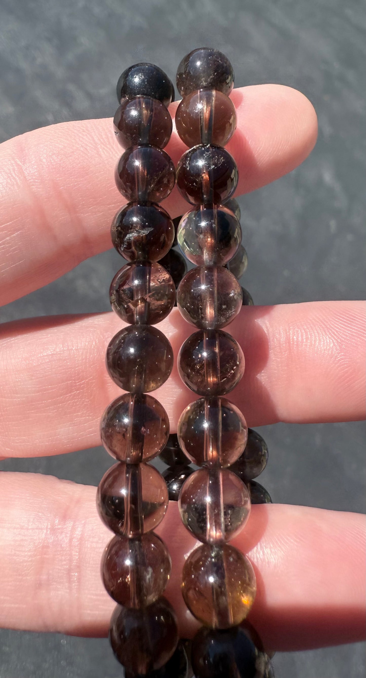 Smoky Quartz 8mm Bracelet