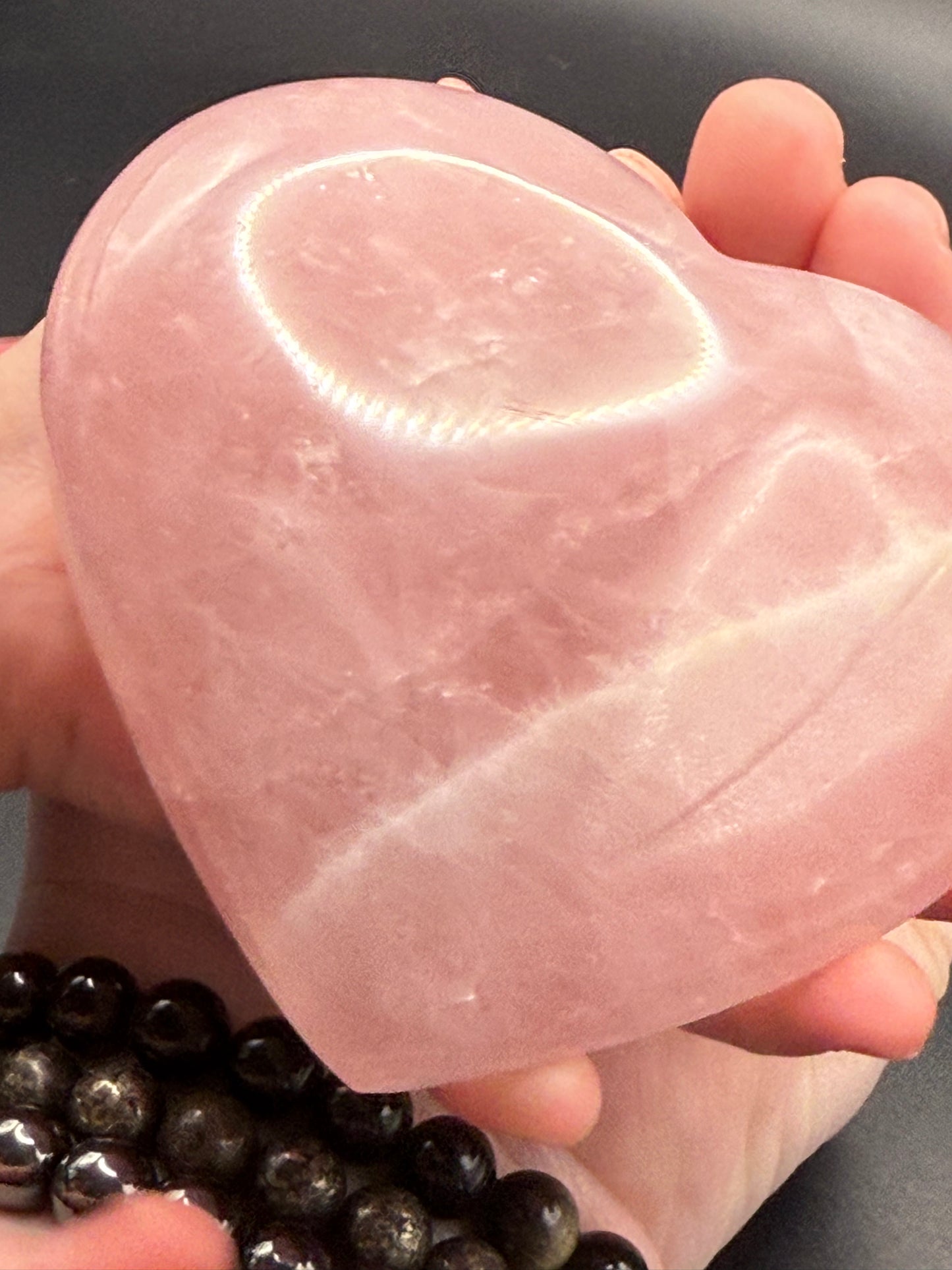 Rose Quartz Heart from Madagascar