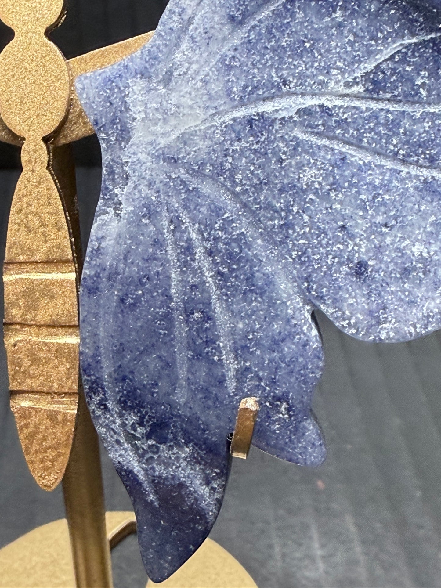 Blue Aventurine Butterfly on stand