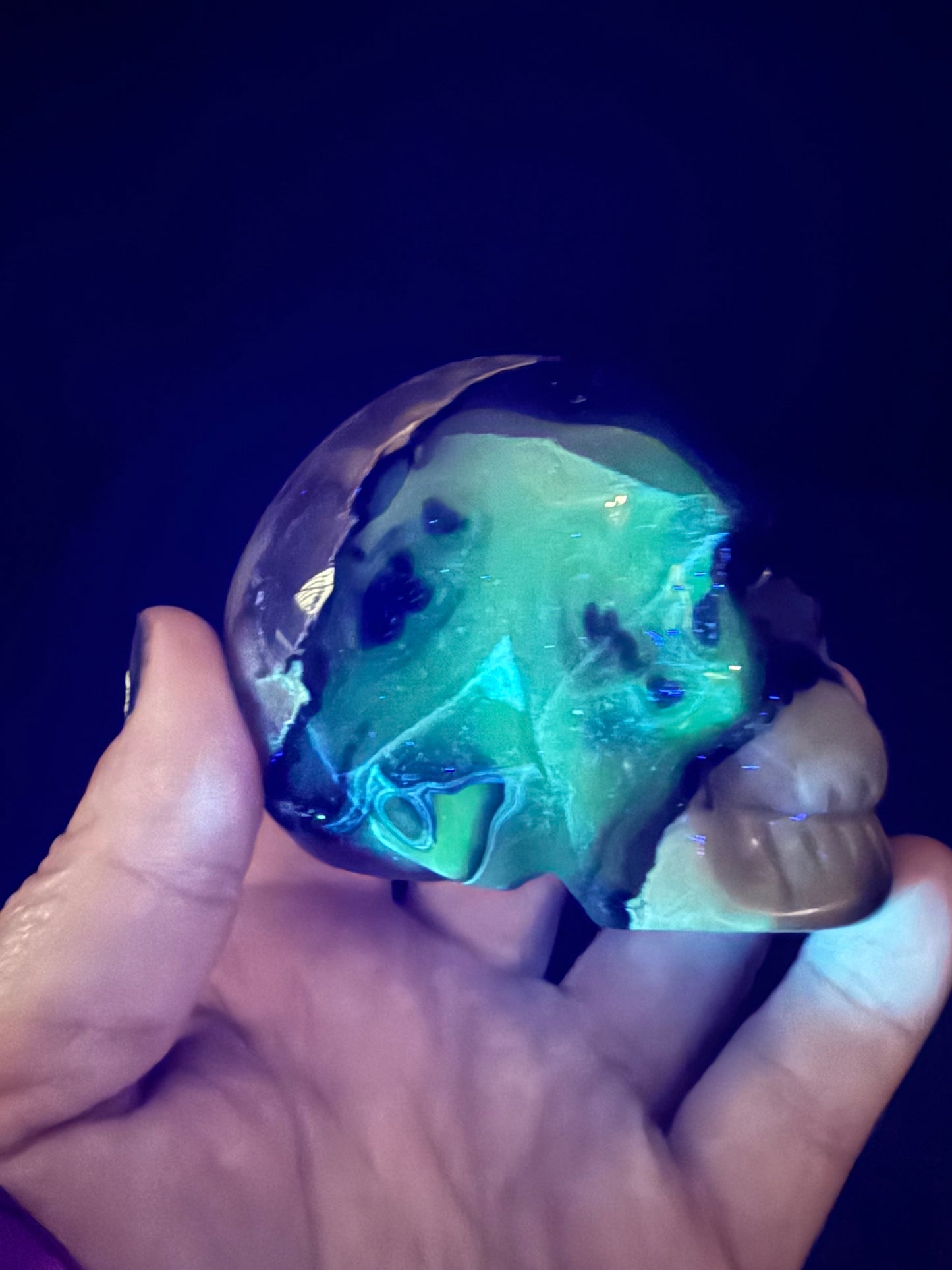 Volcano Agate Skull