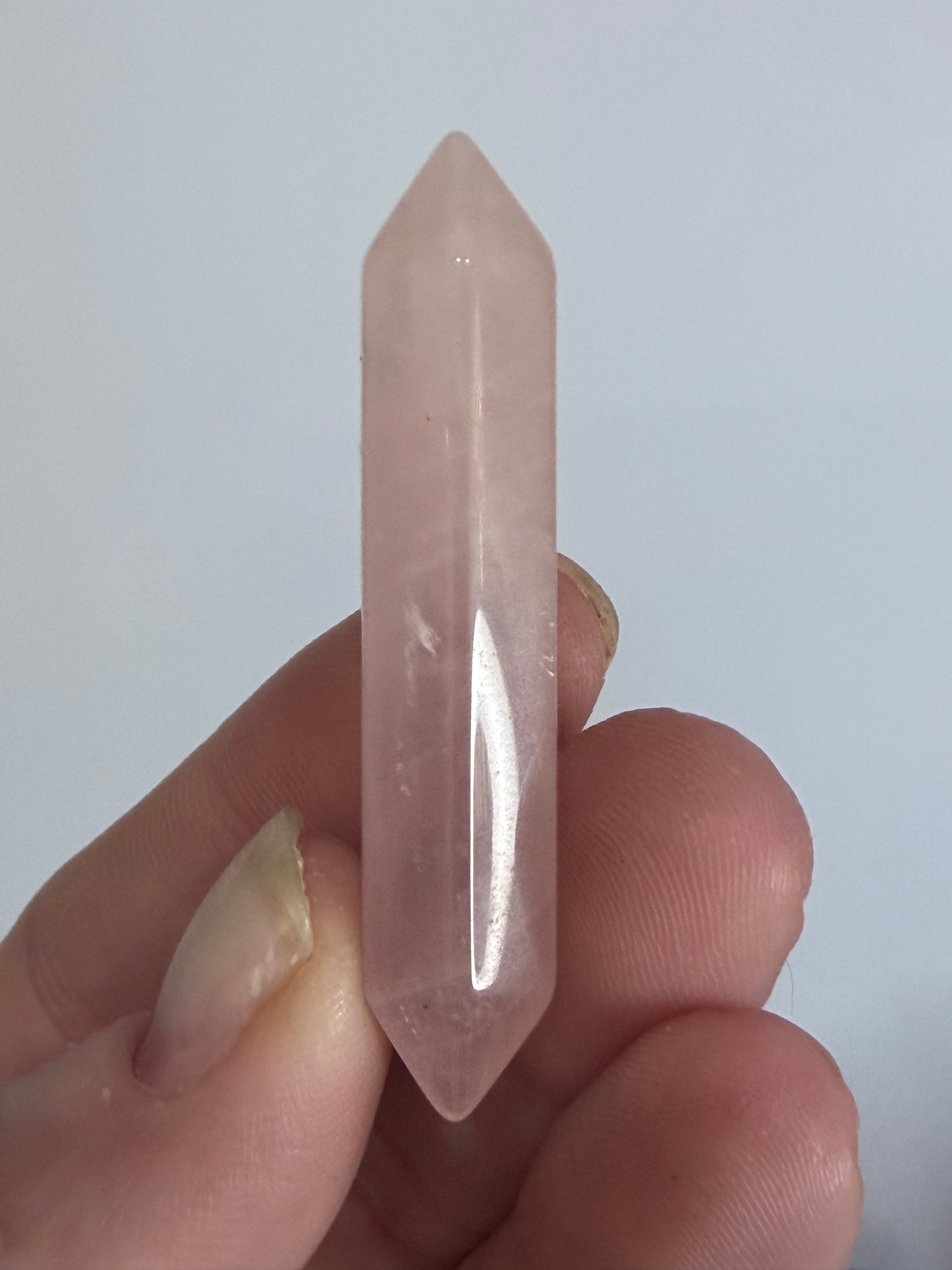 Rose Quartz Double Terminated Point – 5.3 cm