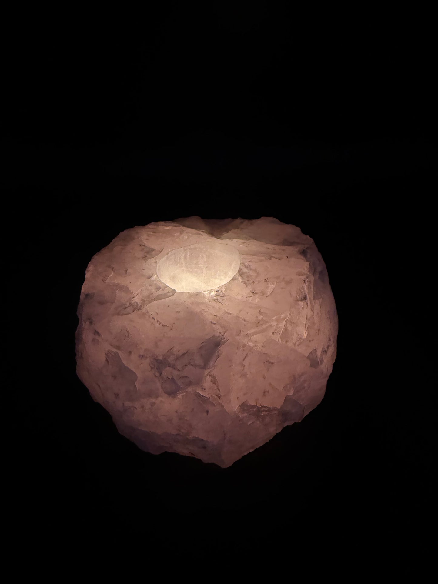 Rose Quartz Raw Candle Holder