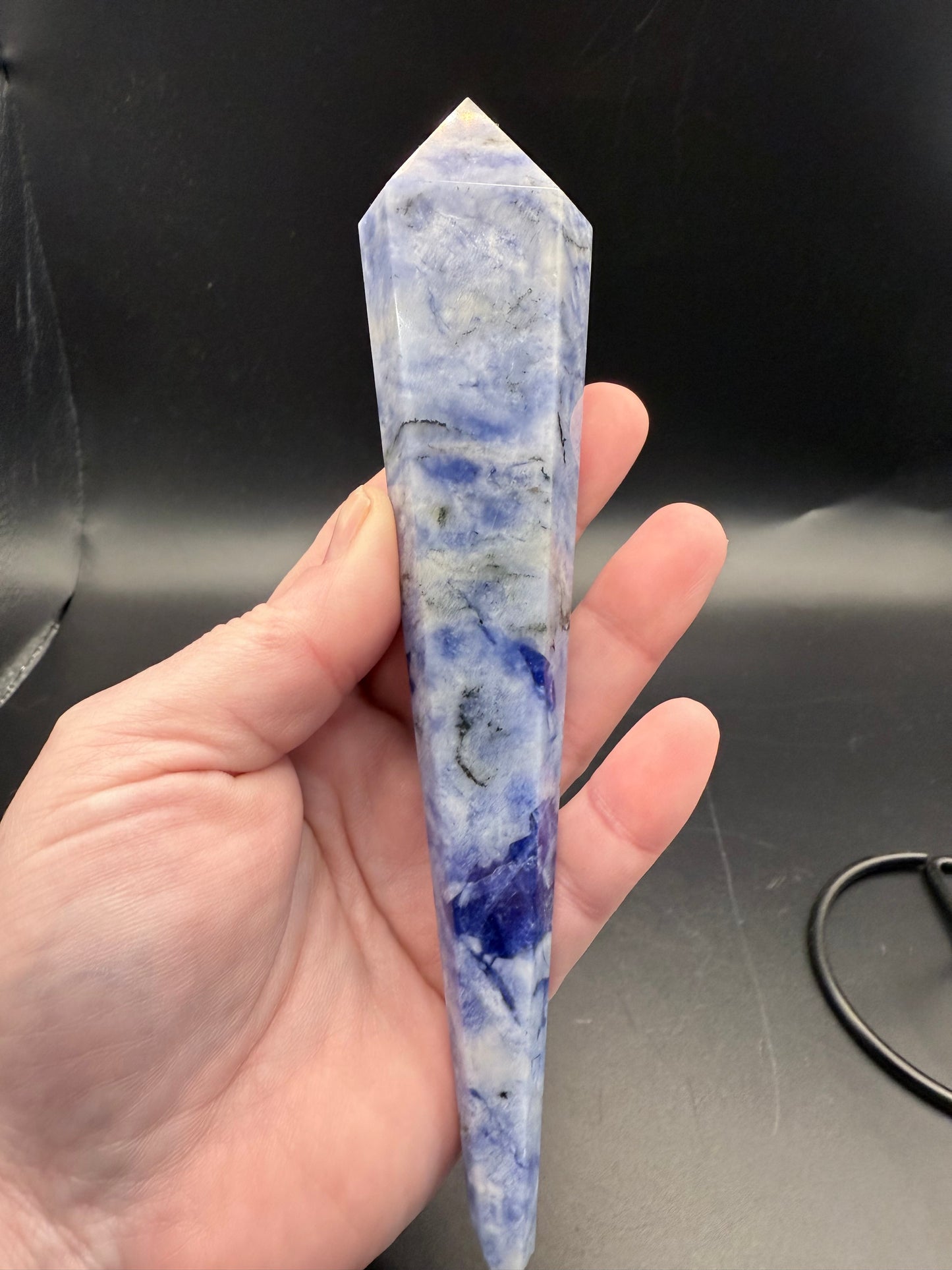 Afghanite Sodalite Wand With Stand