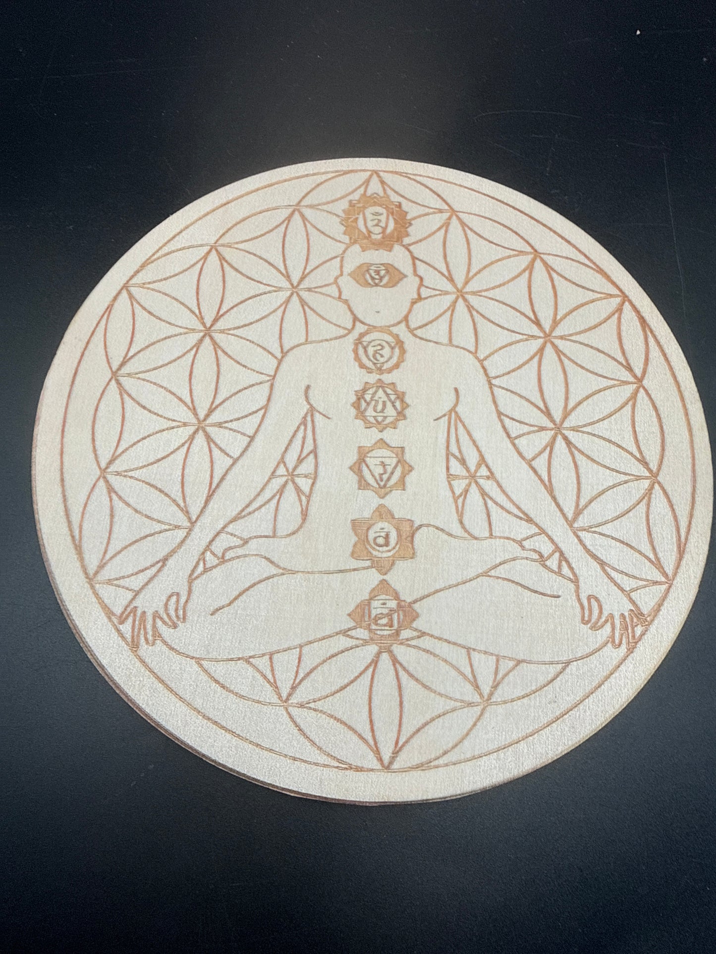 Chakra Crystal Grid Board Set โ 15cm