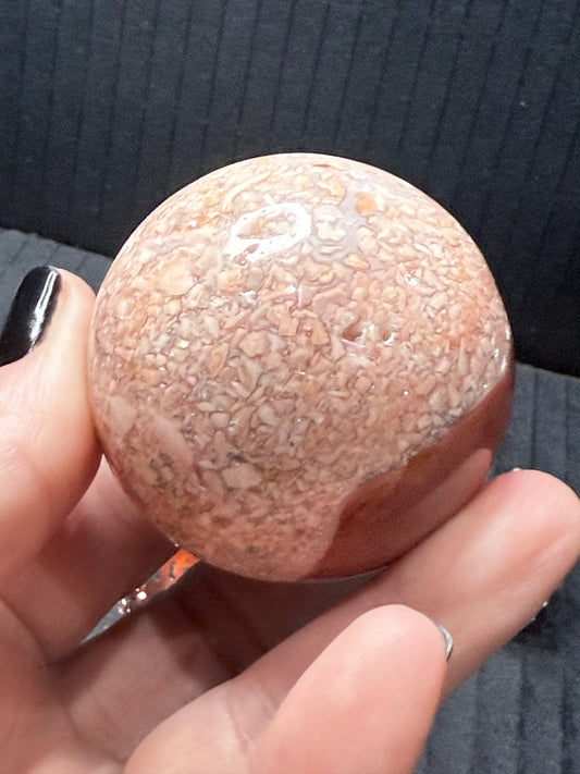 Pink Agate/ Pink Petal Sphere 5cm