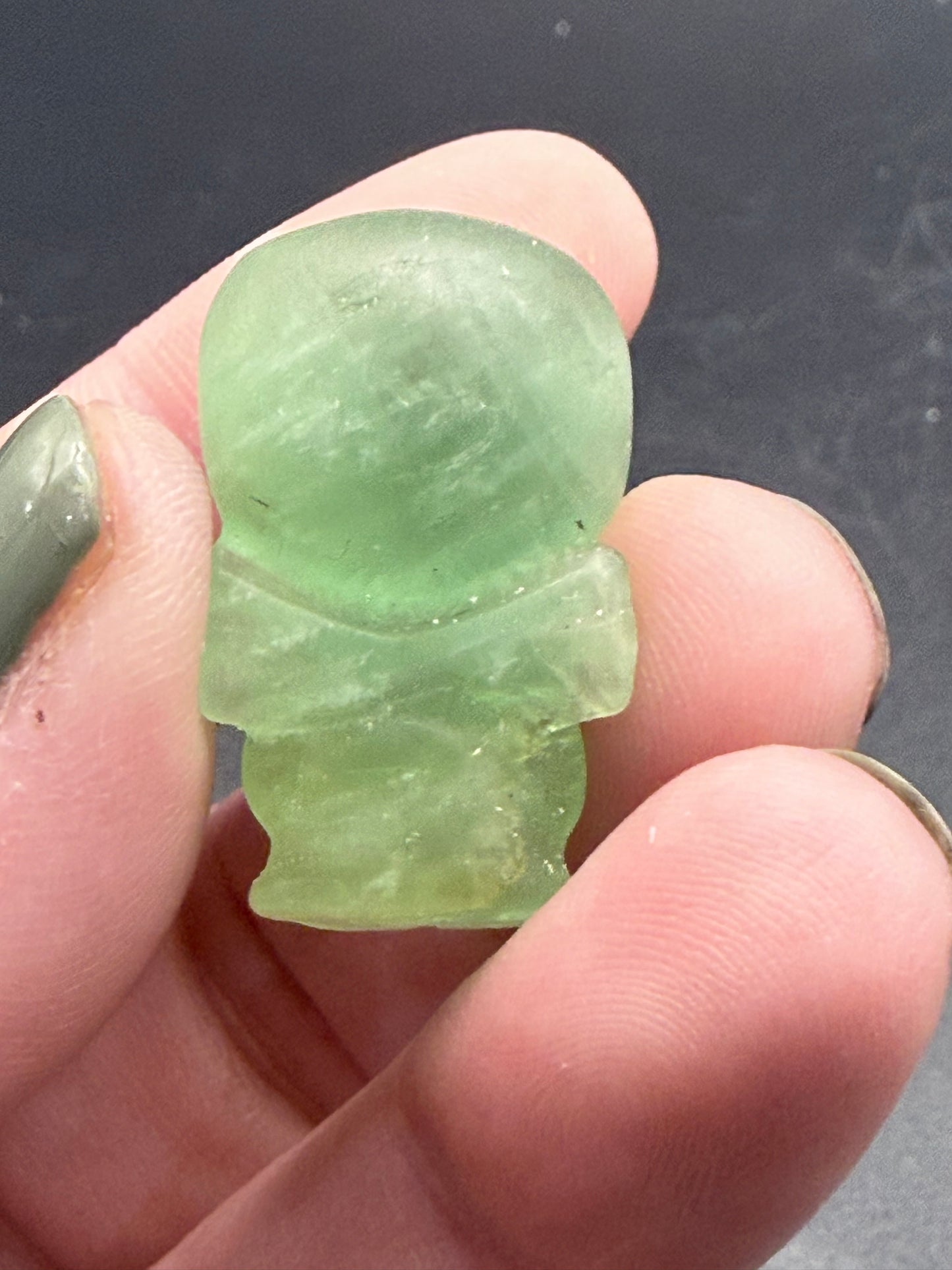 Green Fluorite Jack Skellington Carving ā 3.2cm