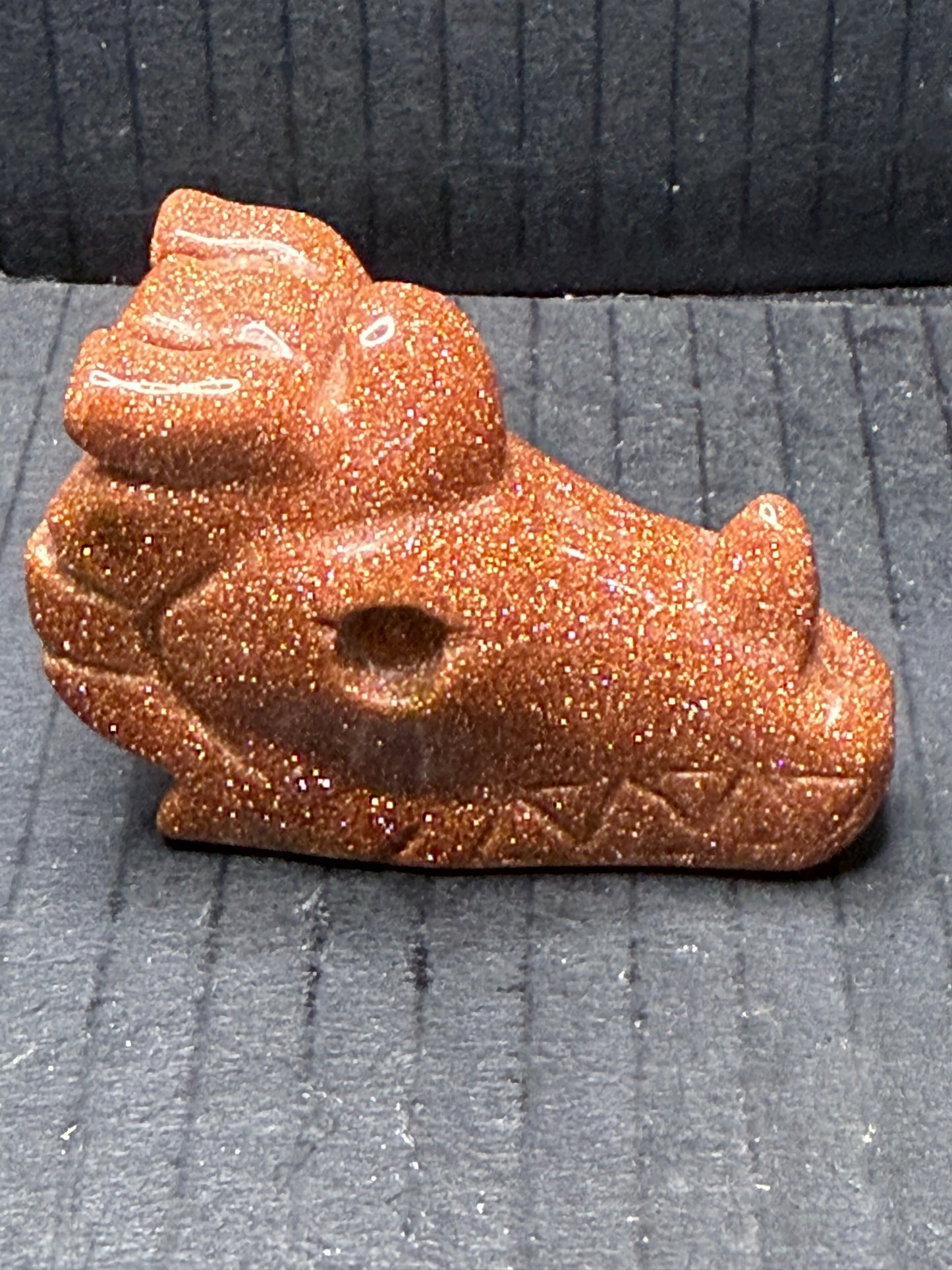 Goldstone Unicorn Head