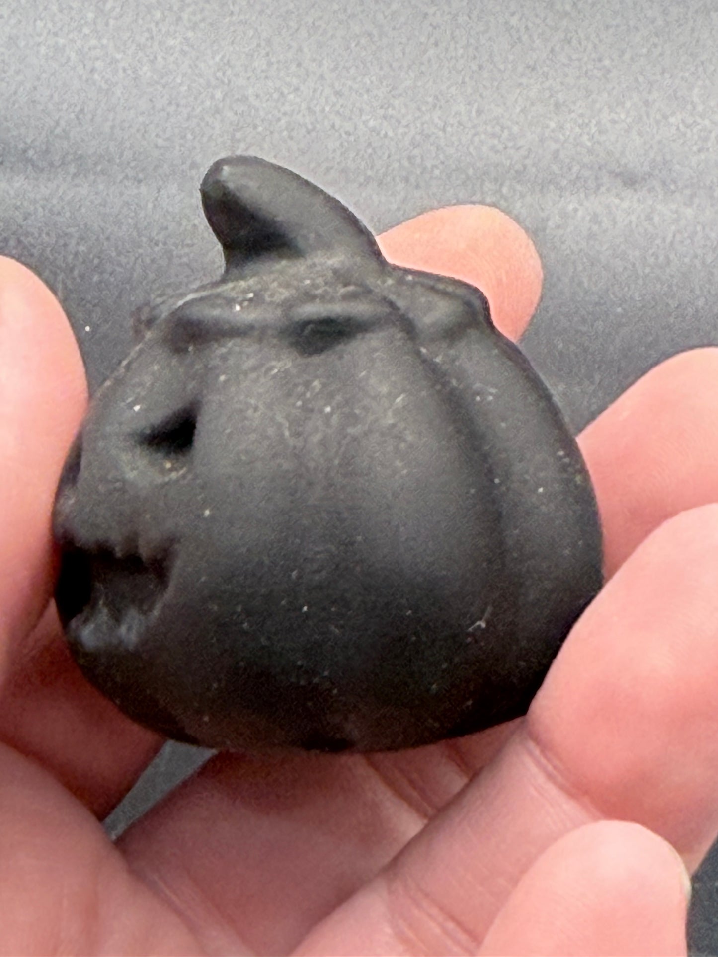 Black Obsidian Pumpkin Carving – 4.5cm