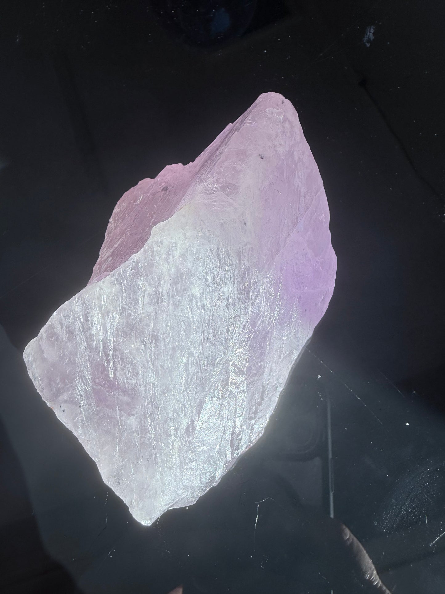 Raw Amethyst on Light Base