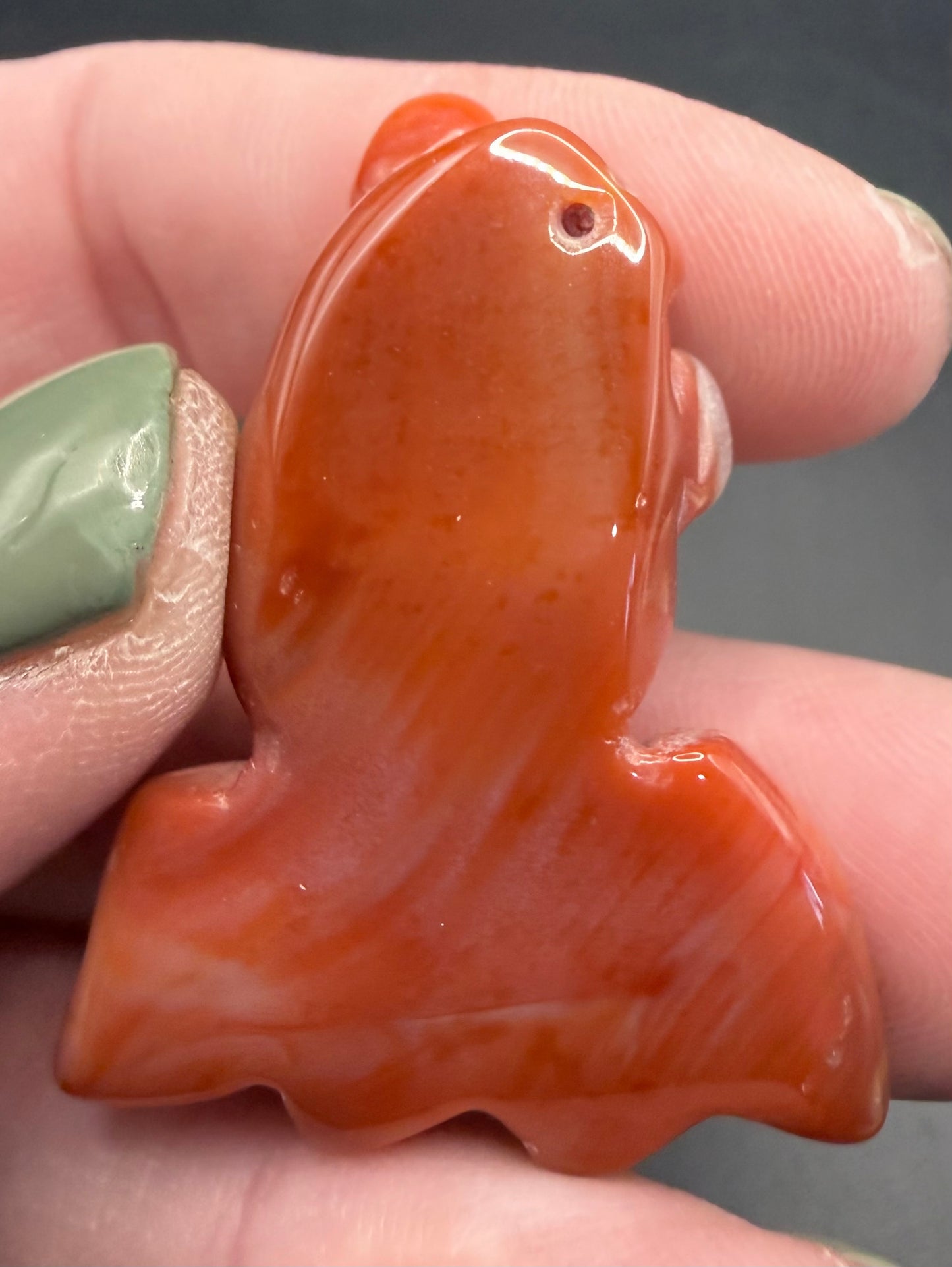 Carnelian Agate Goldfish 4.5cm