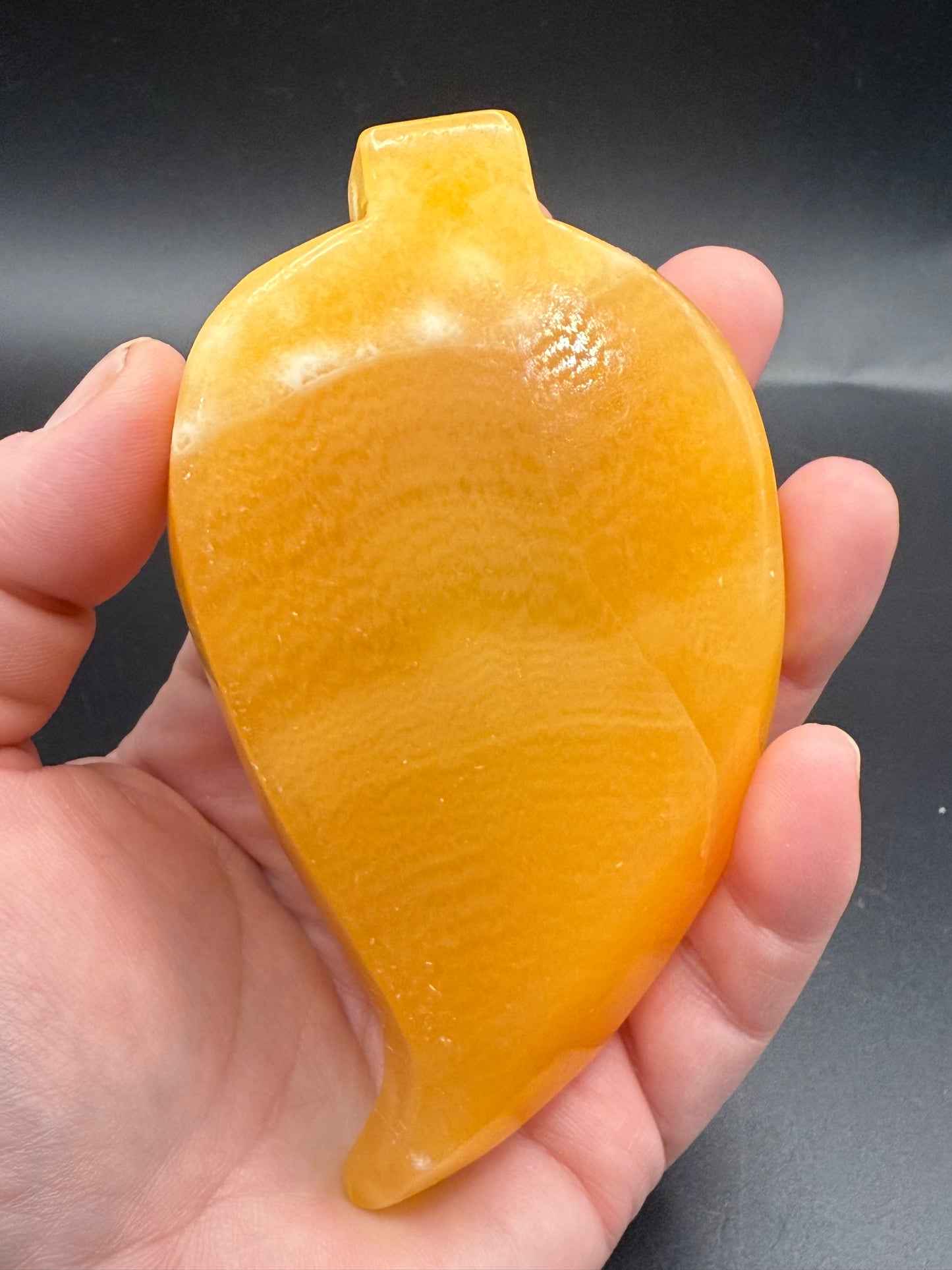 Yellow Calcite Leaf Bowl