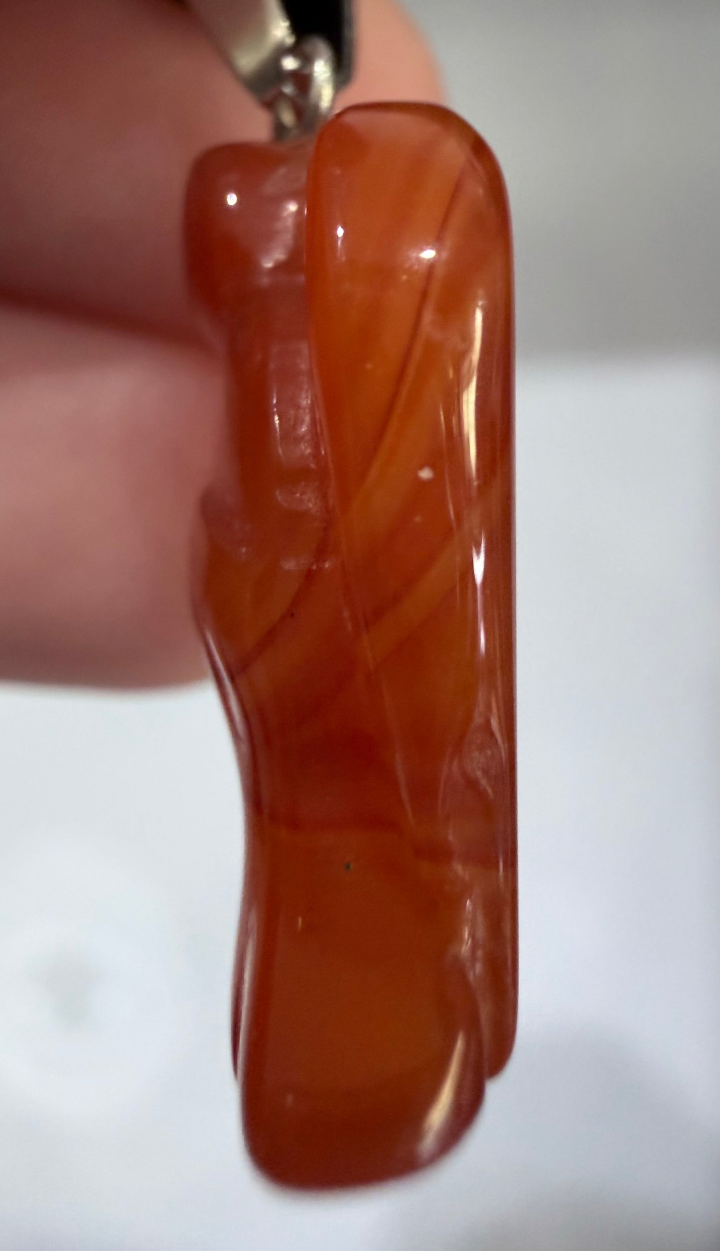 Carnelian Angel Crystal Pendant – 2.2 × 1.6 cm