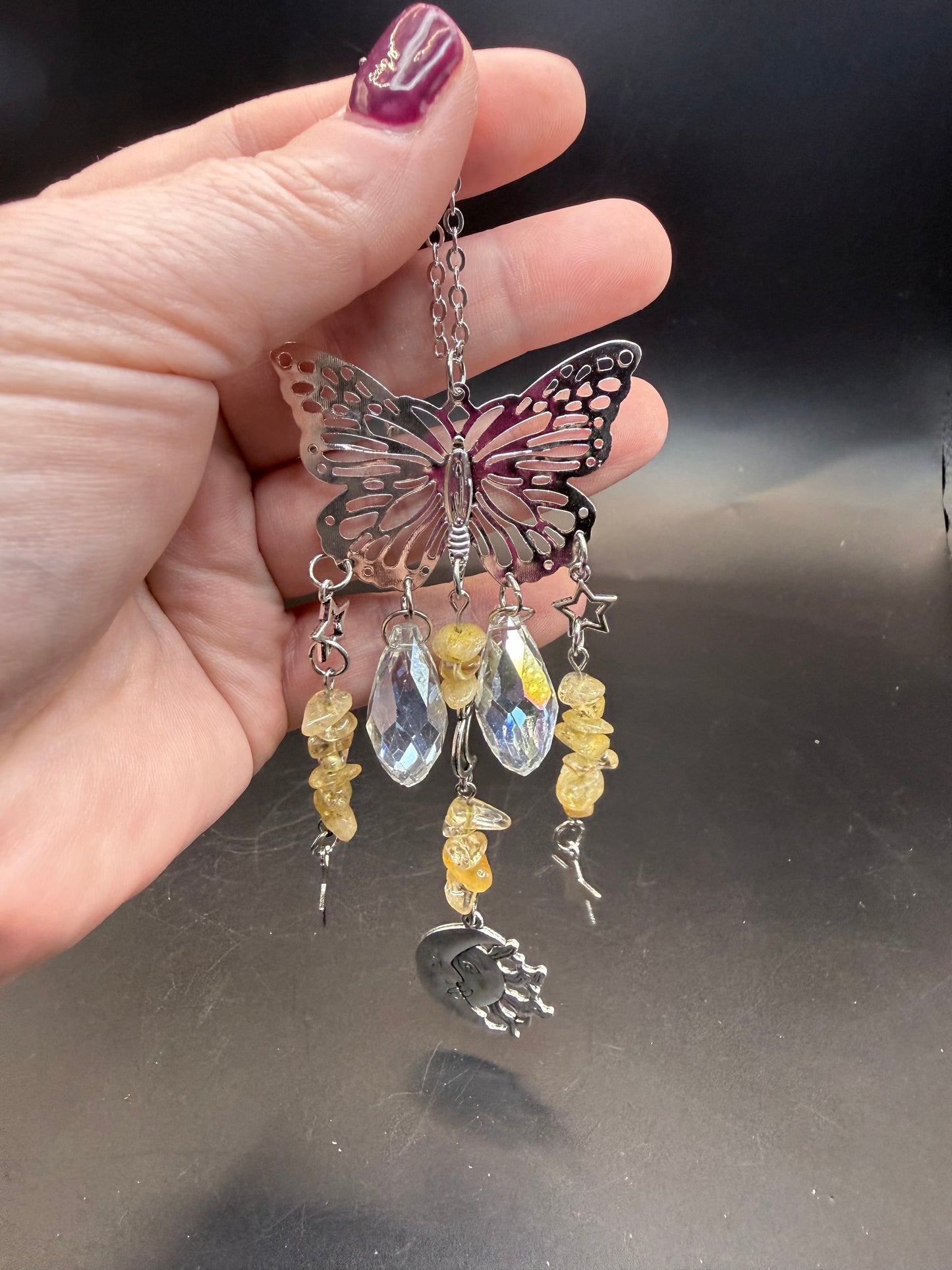 Citrine Butterfly Suncatcher