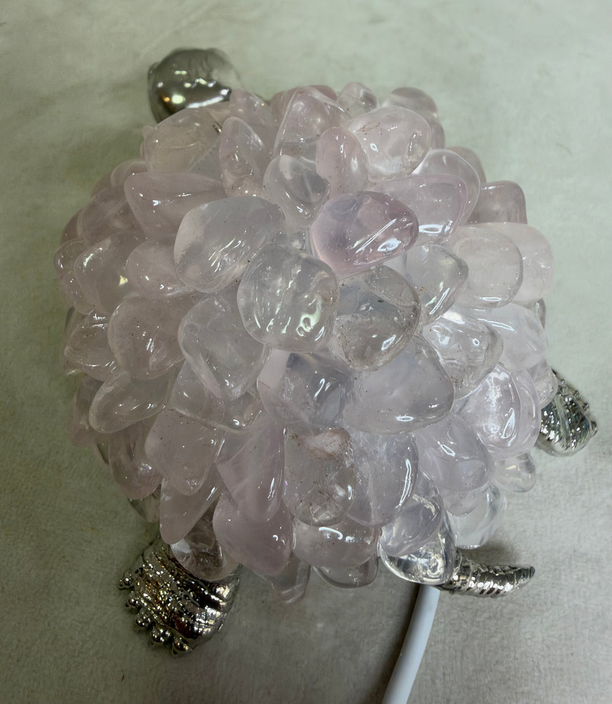 Rose Quartz Turtle Colour Changing USB Lamp
