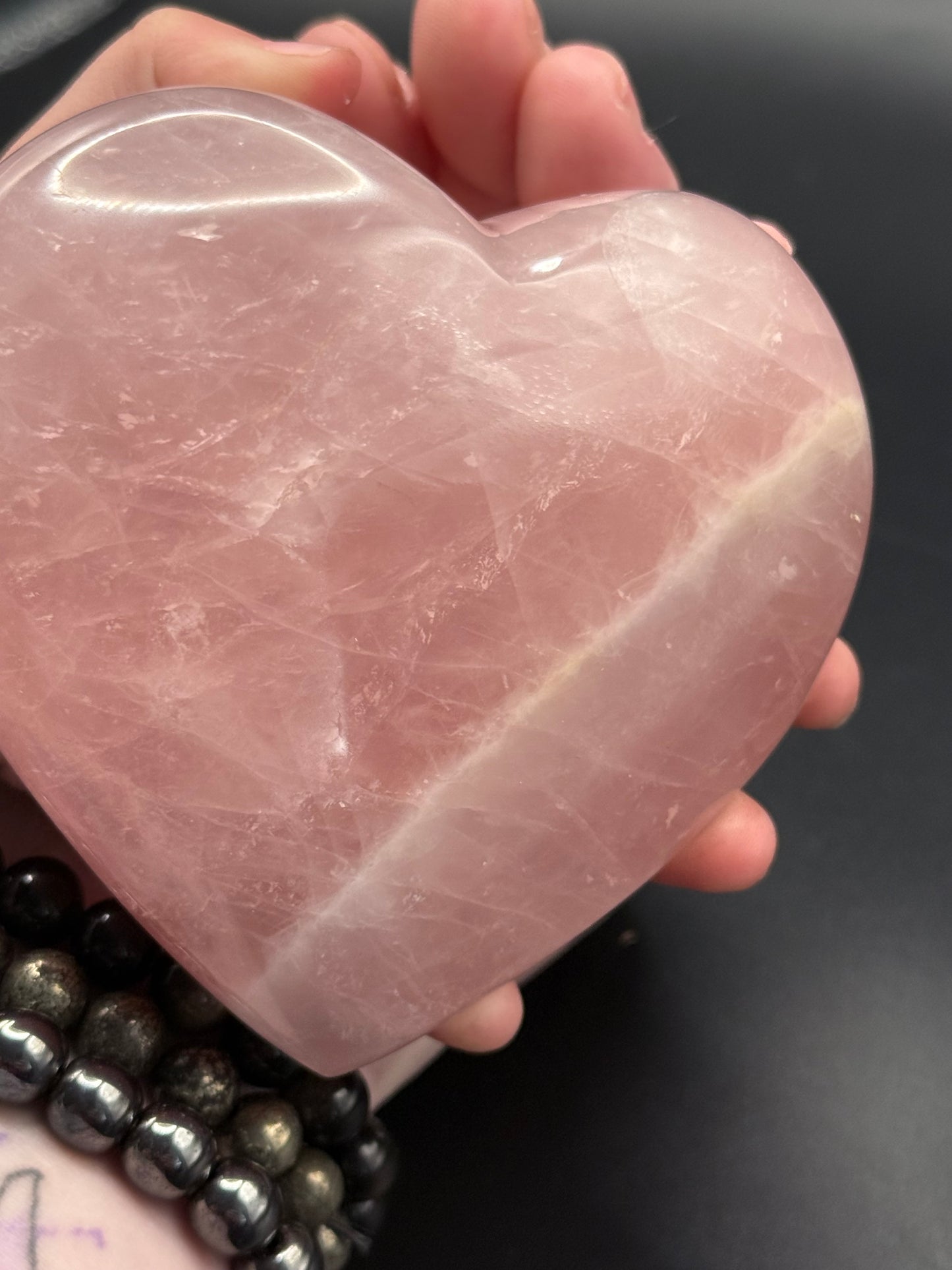Rose Quartz Heart from Madagascar
