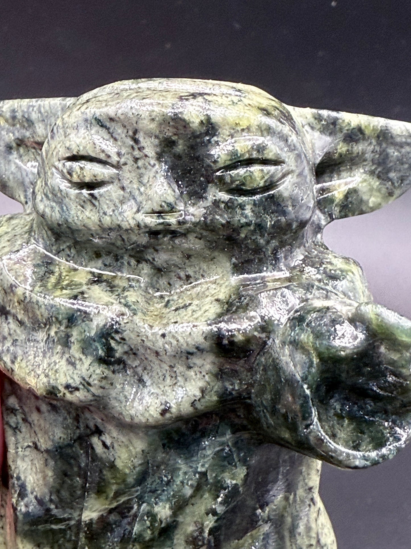 Serpentine Jade “Yoda” Carving 537g 10cm