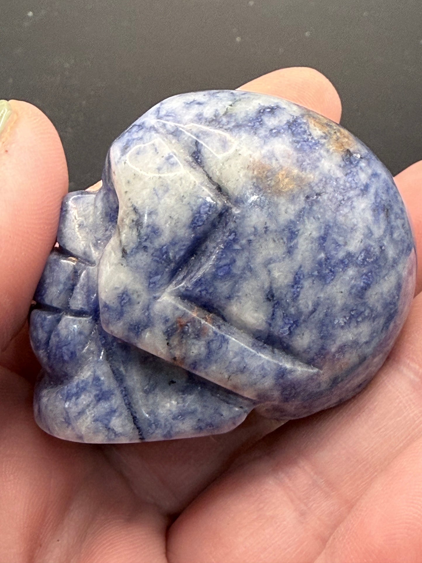 Chinese Sodalite Skull Carving β 5 Γ 4cm