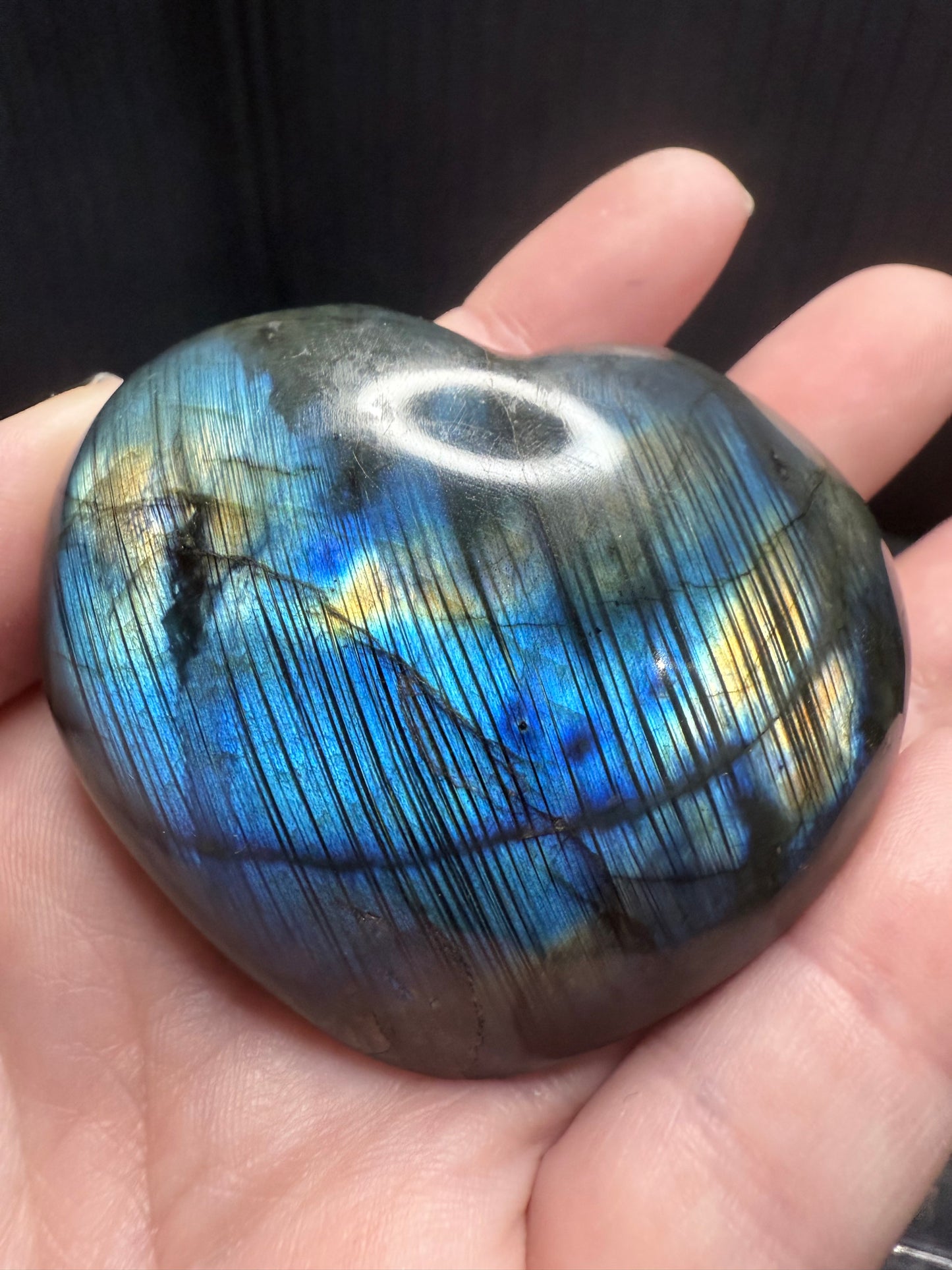 Labradorite Heart